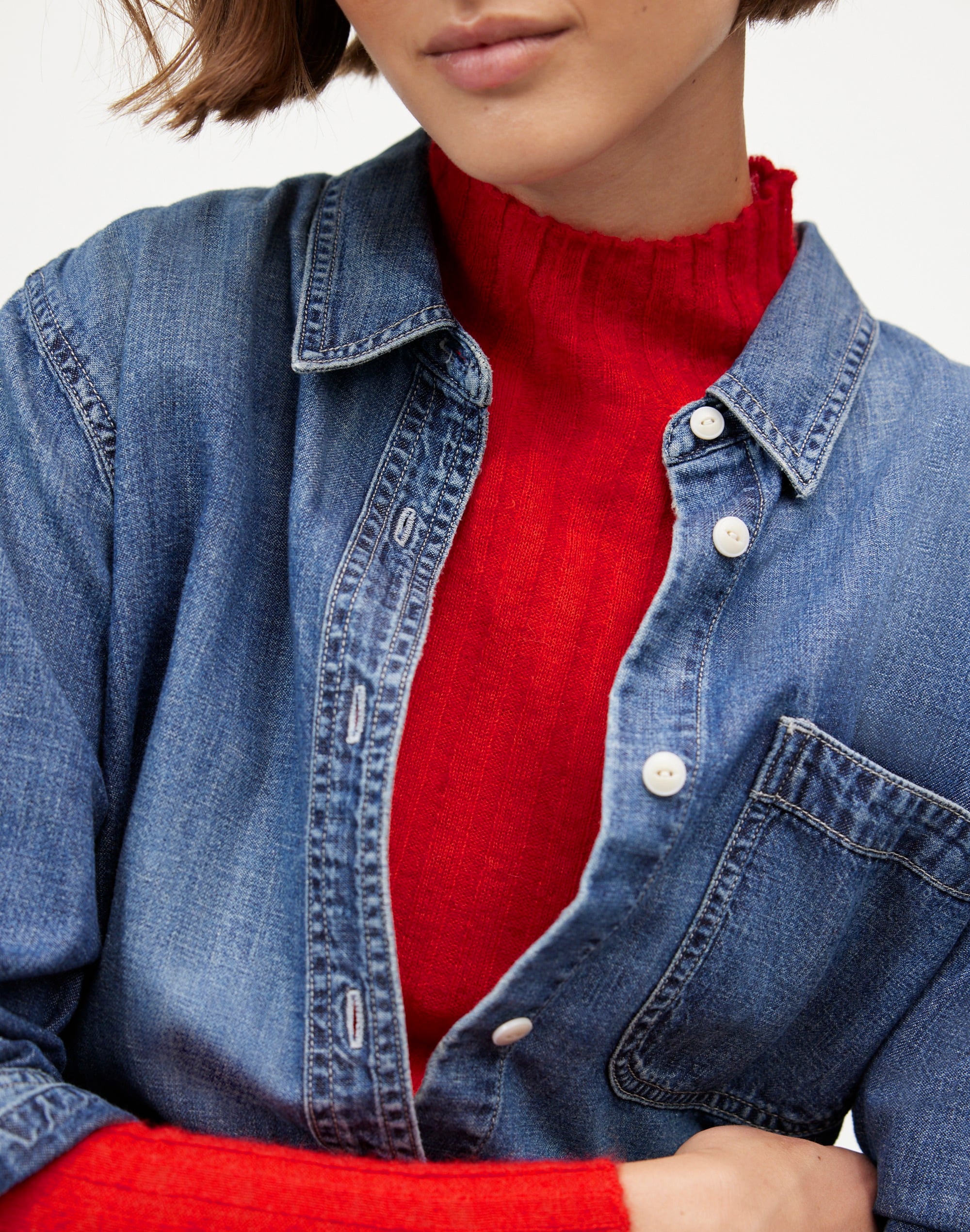 Alpaca-Blend Mockneck Sweater