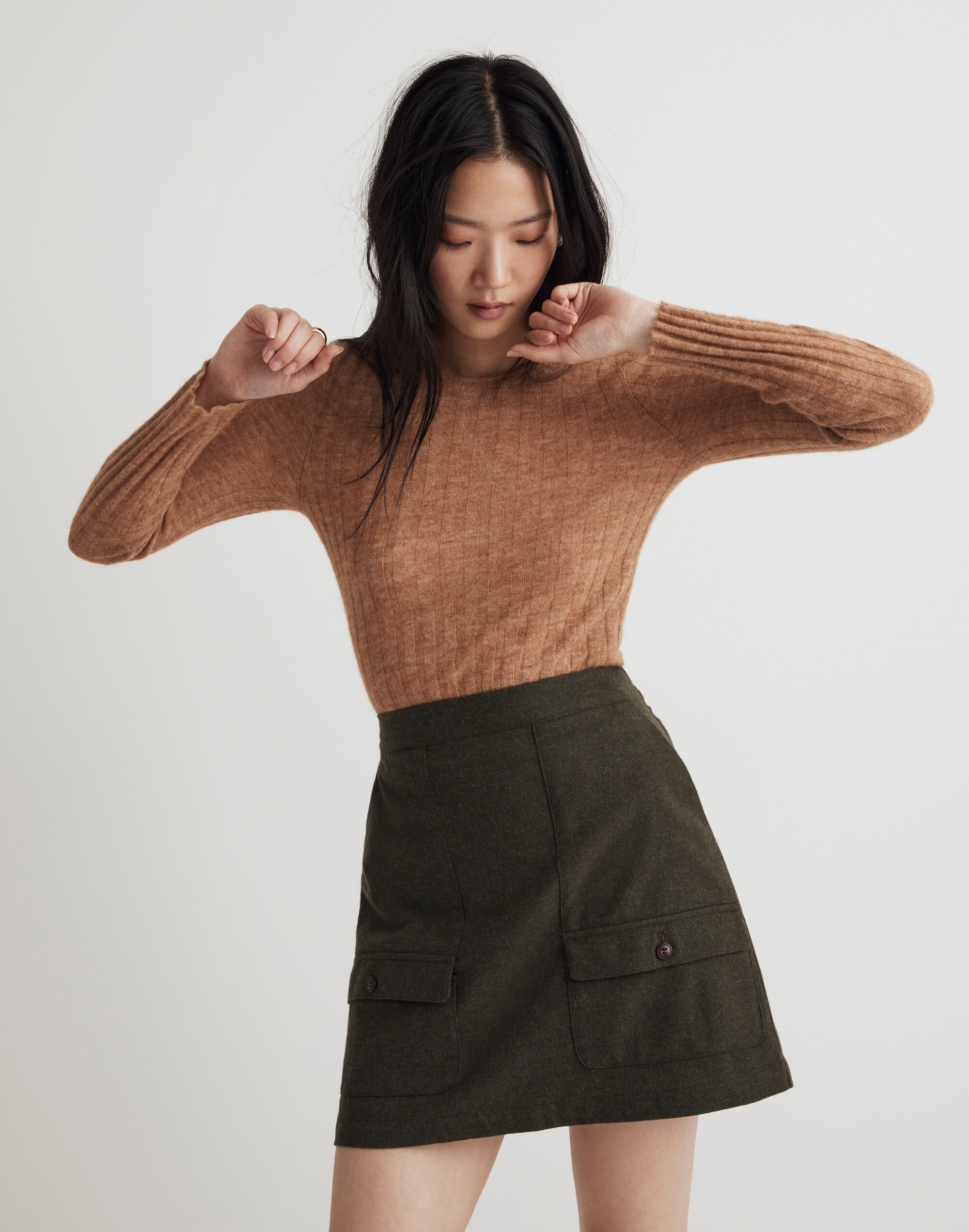 Alpaca-Blend Crewneck Sweater