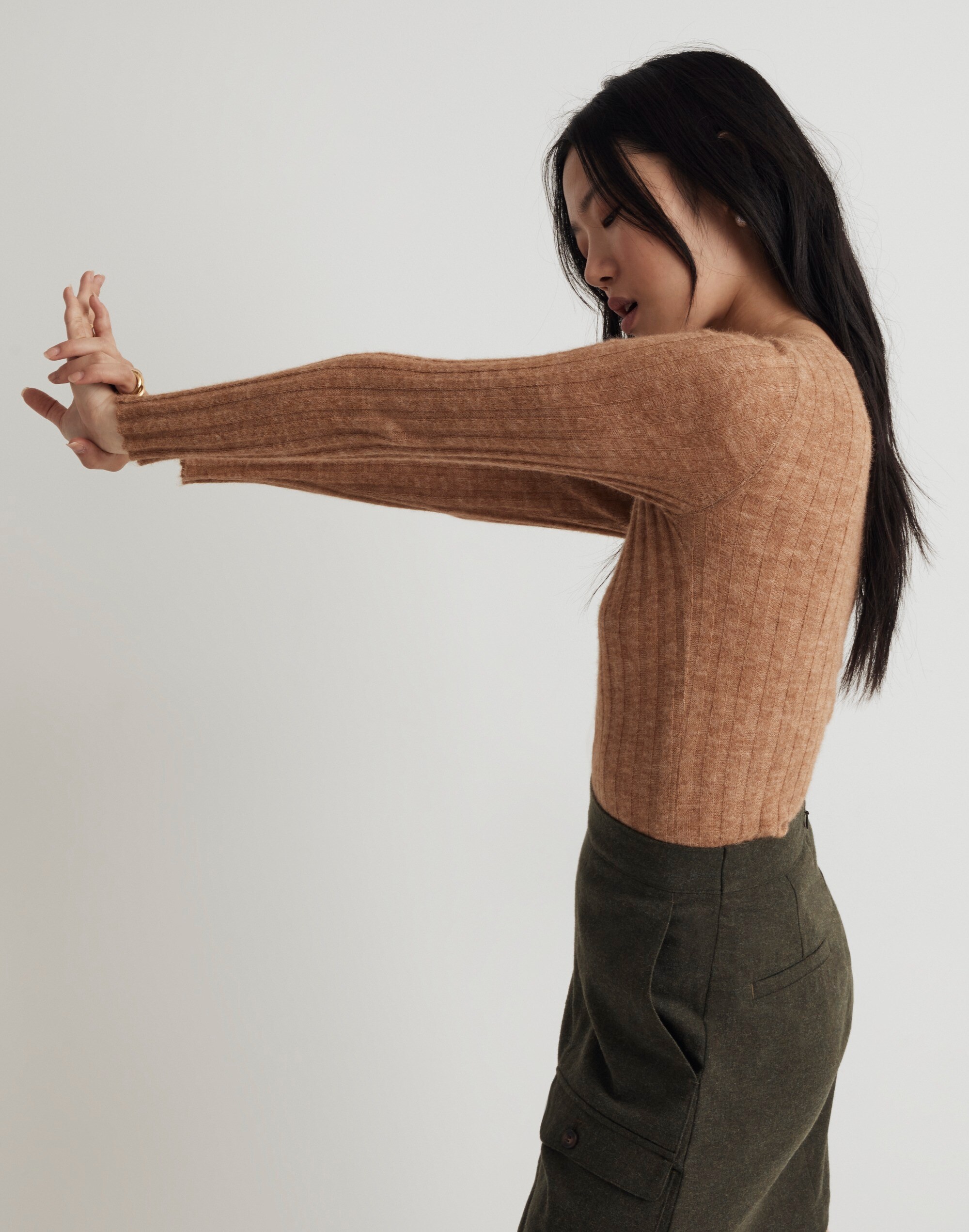 Alpaca-Blend Crewneck Sweater
