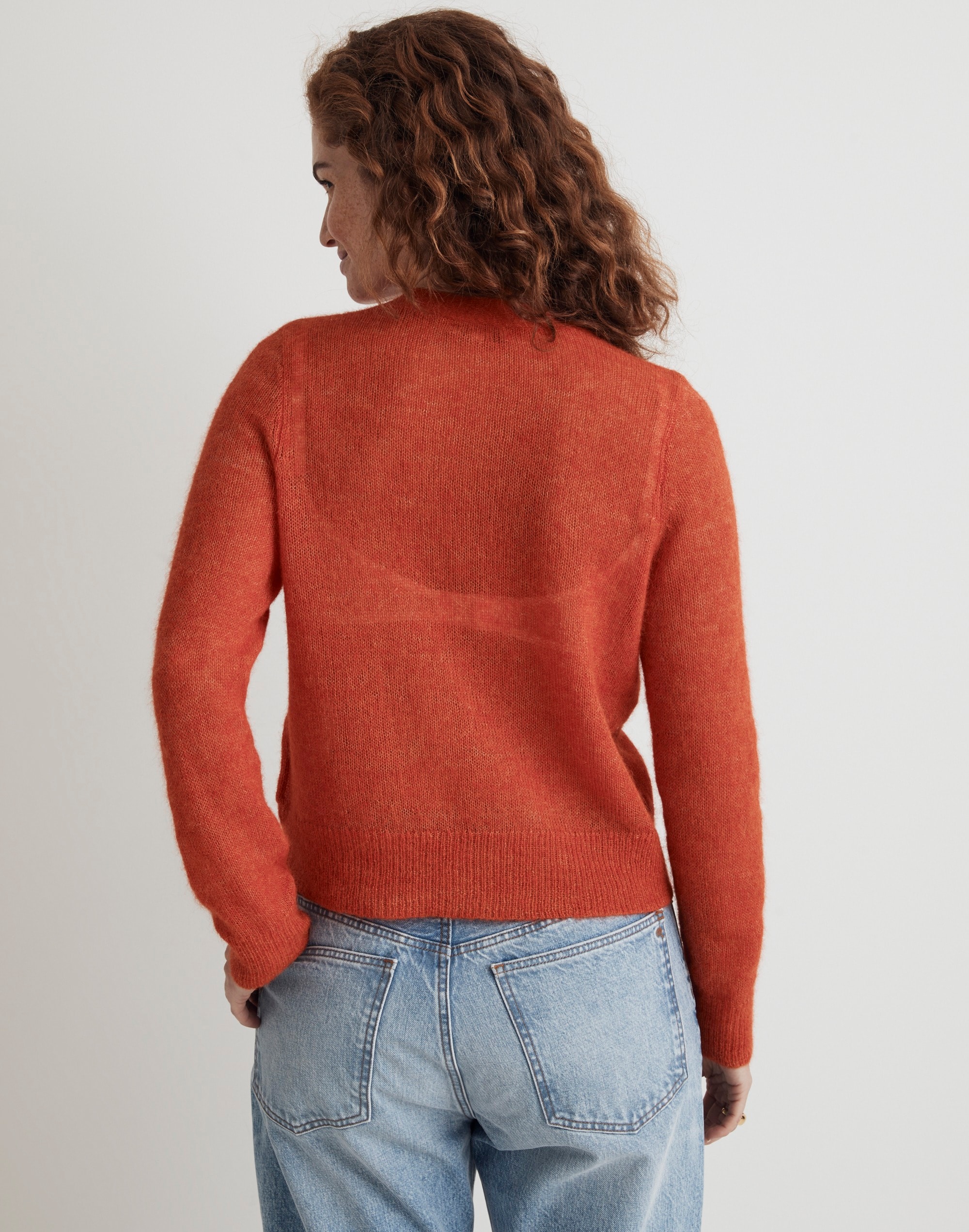 Alpaca-Blend V-Neck Cardigan