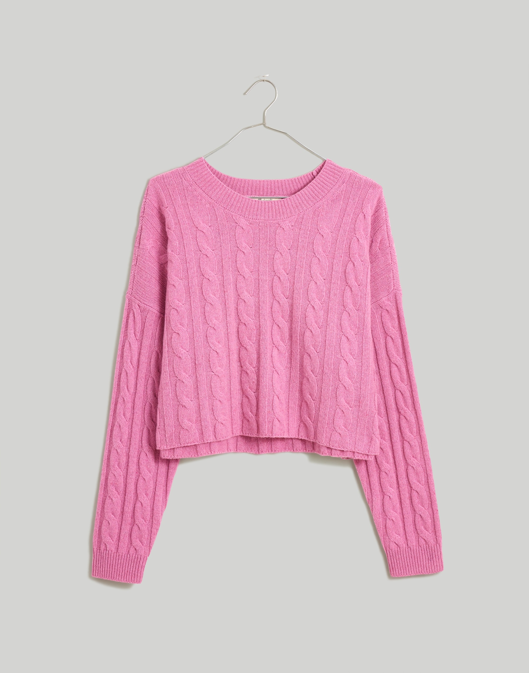 (Re)sourced Cashmere Cable-Knit Crop Sweater
