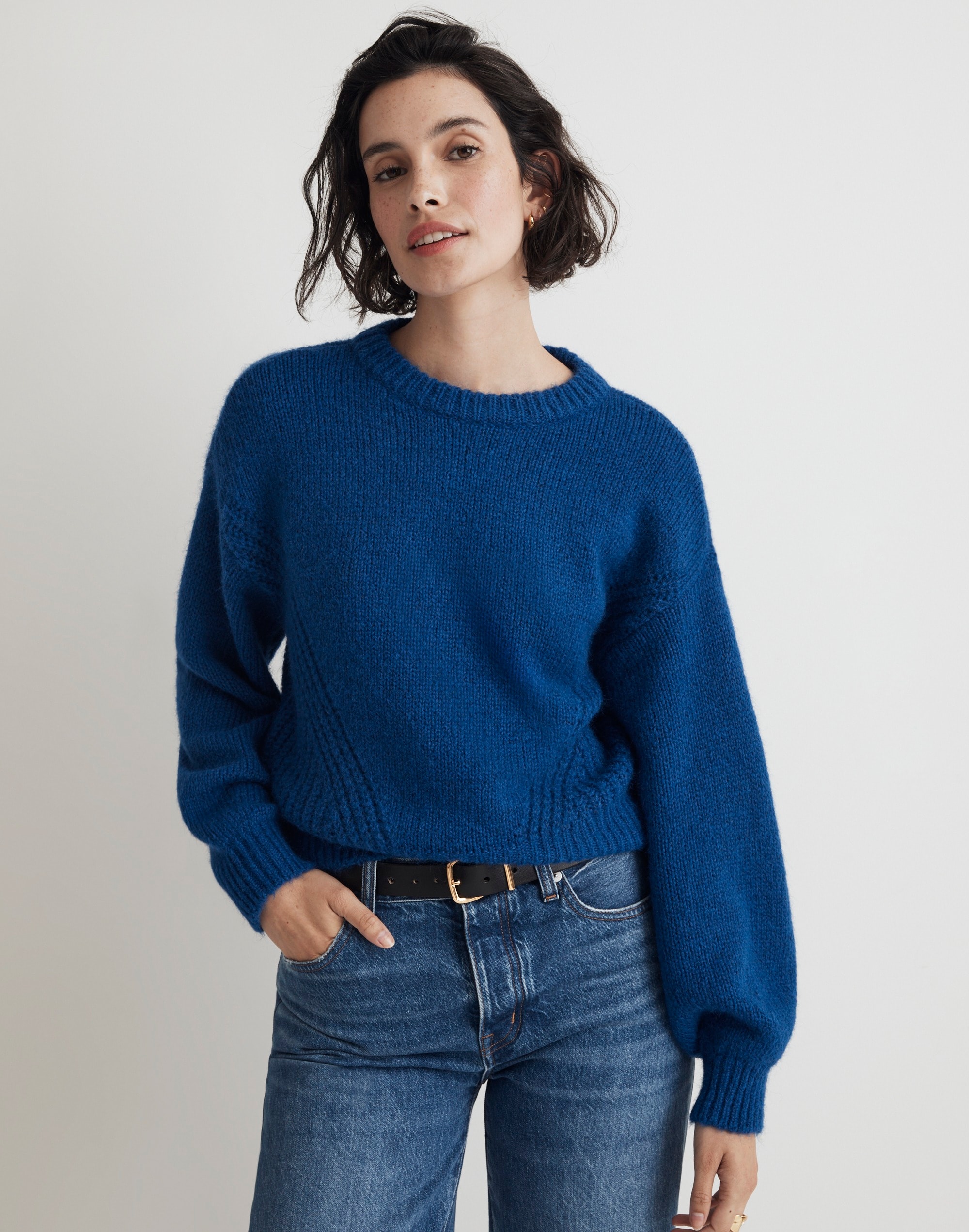 Wool-Blend Wedge Sweater