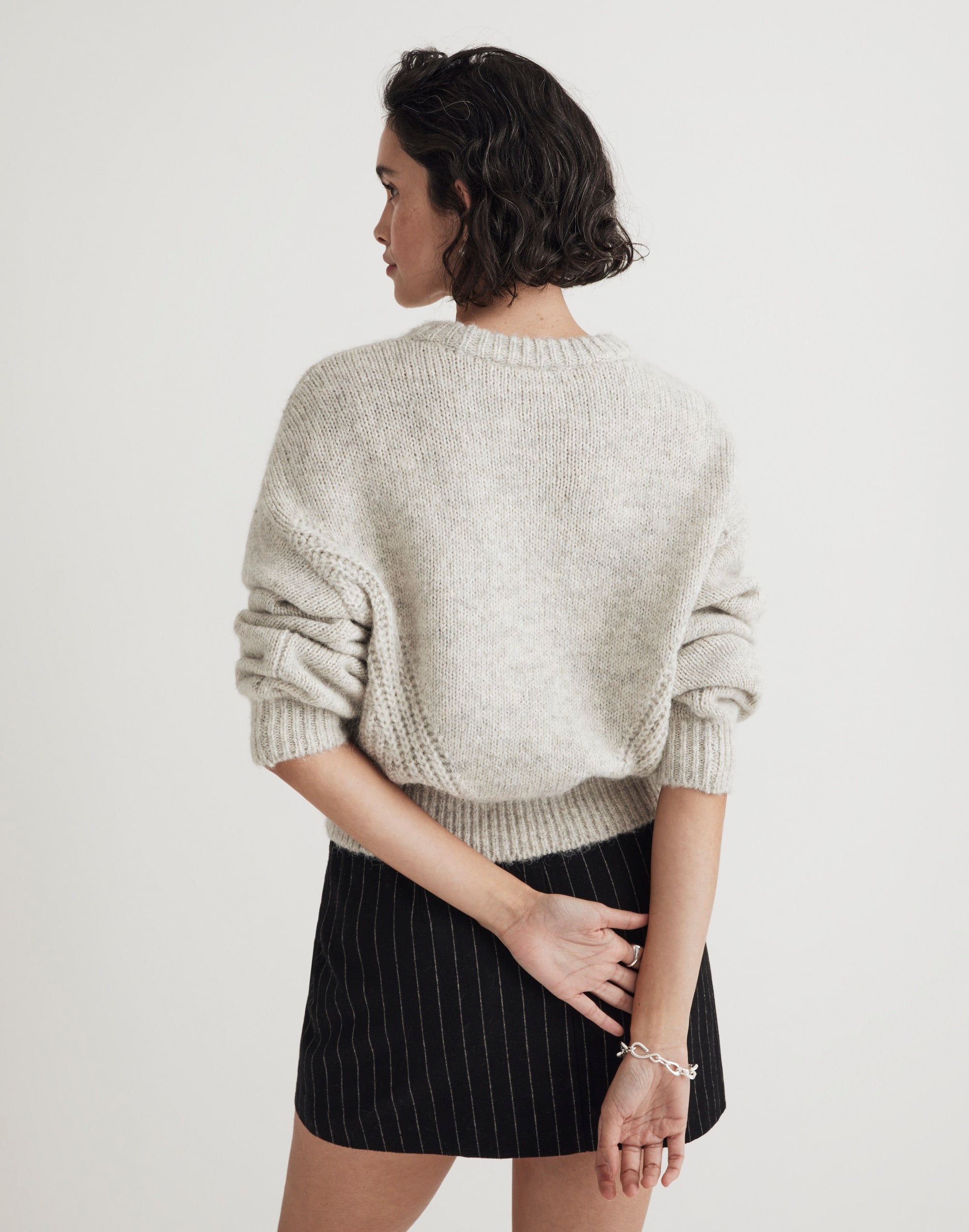 Wool-Blend Wedge Sweater