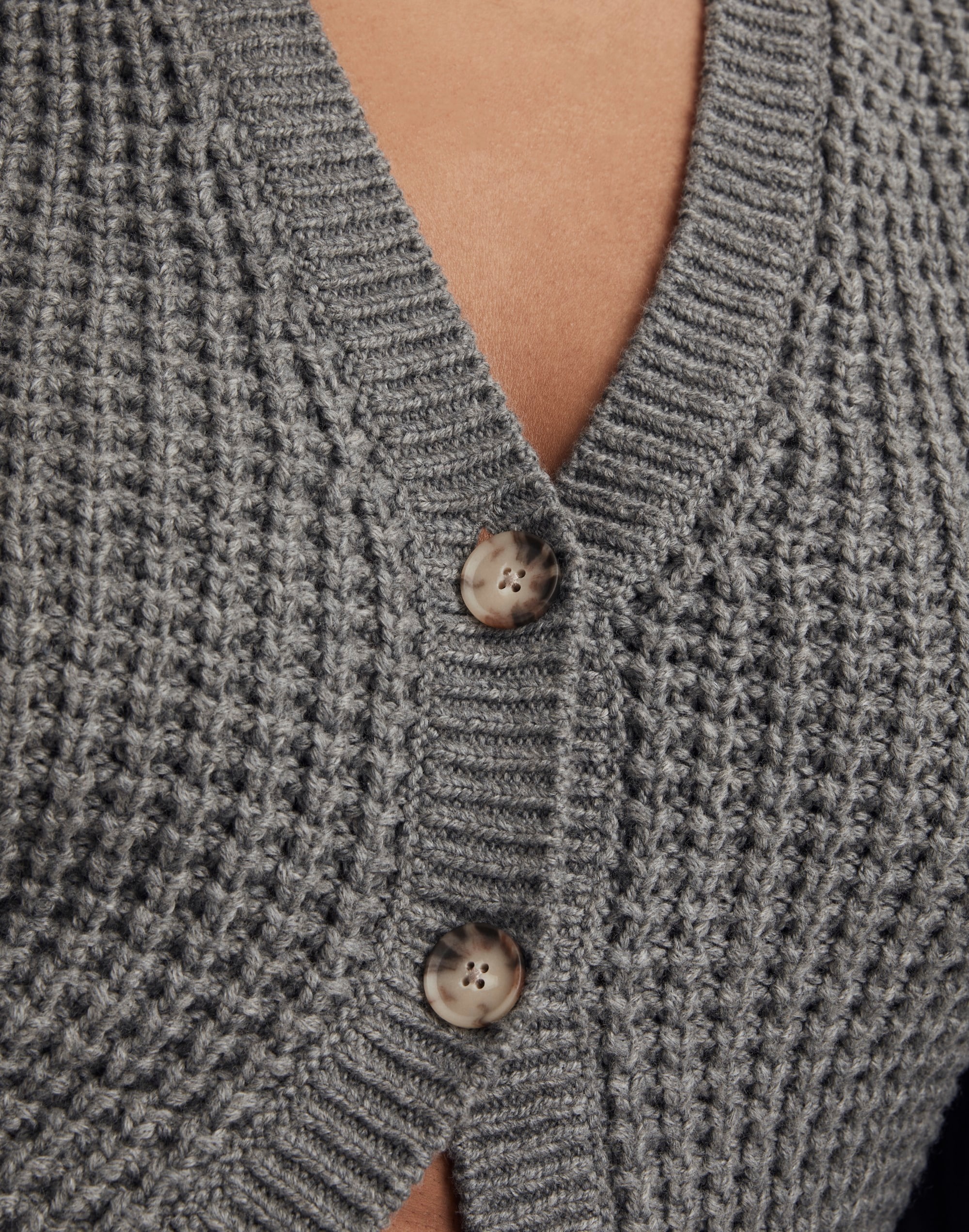 Waffle-Knit V-Neck Sweater Vest