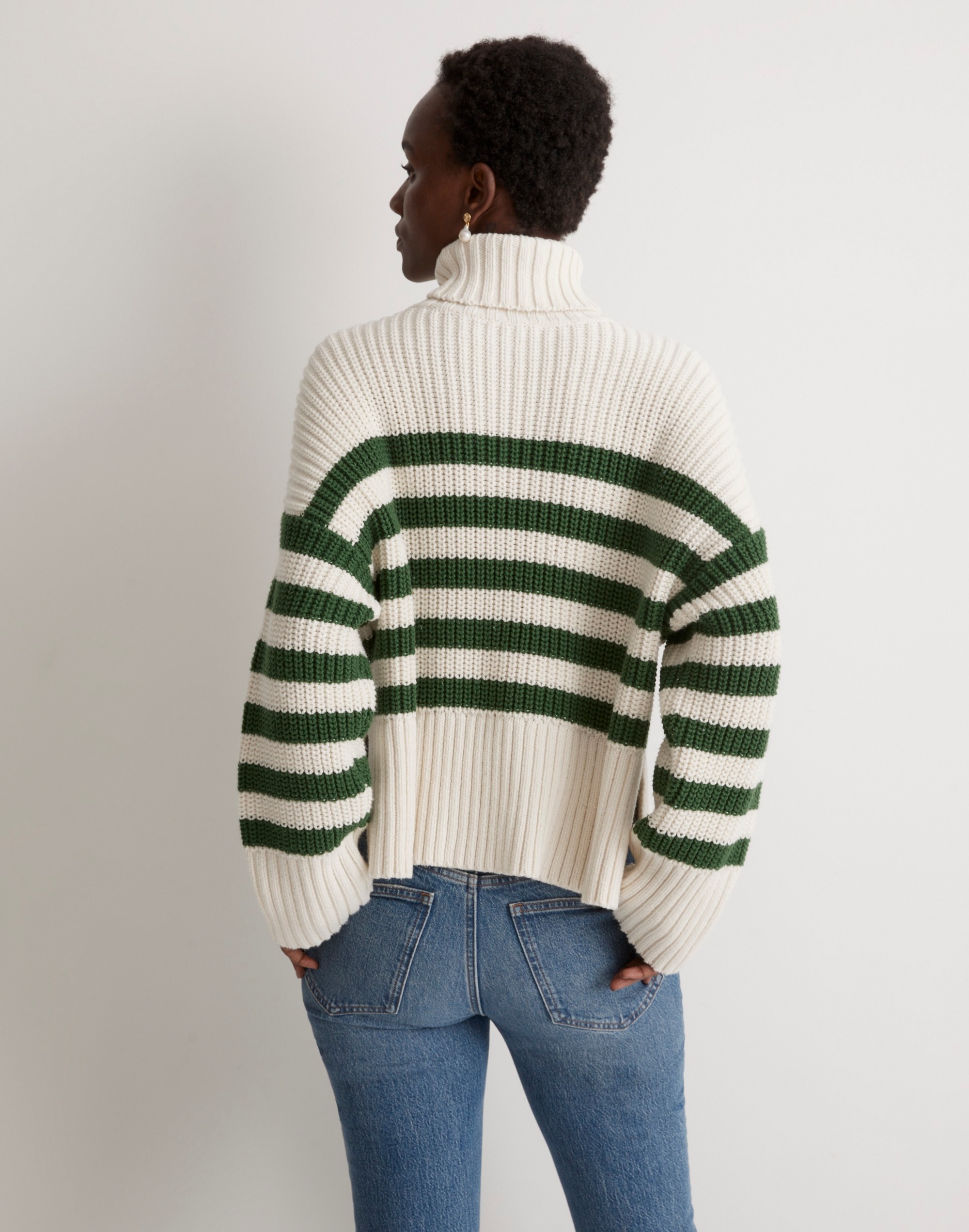 Wide Rib Turtleneck Sweater