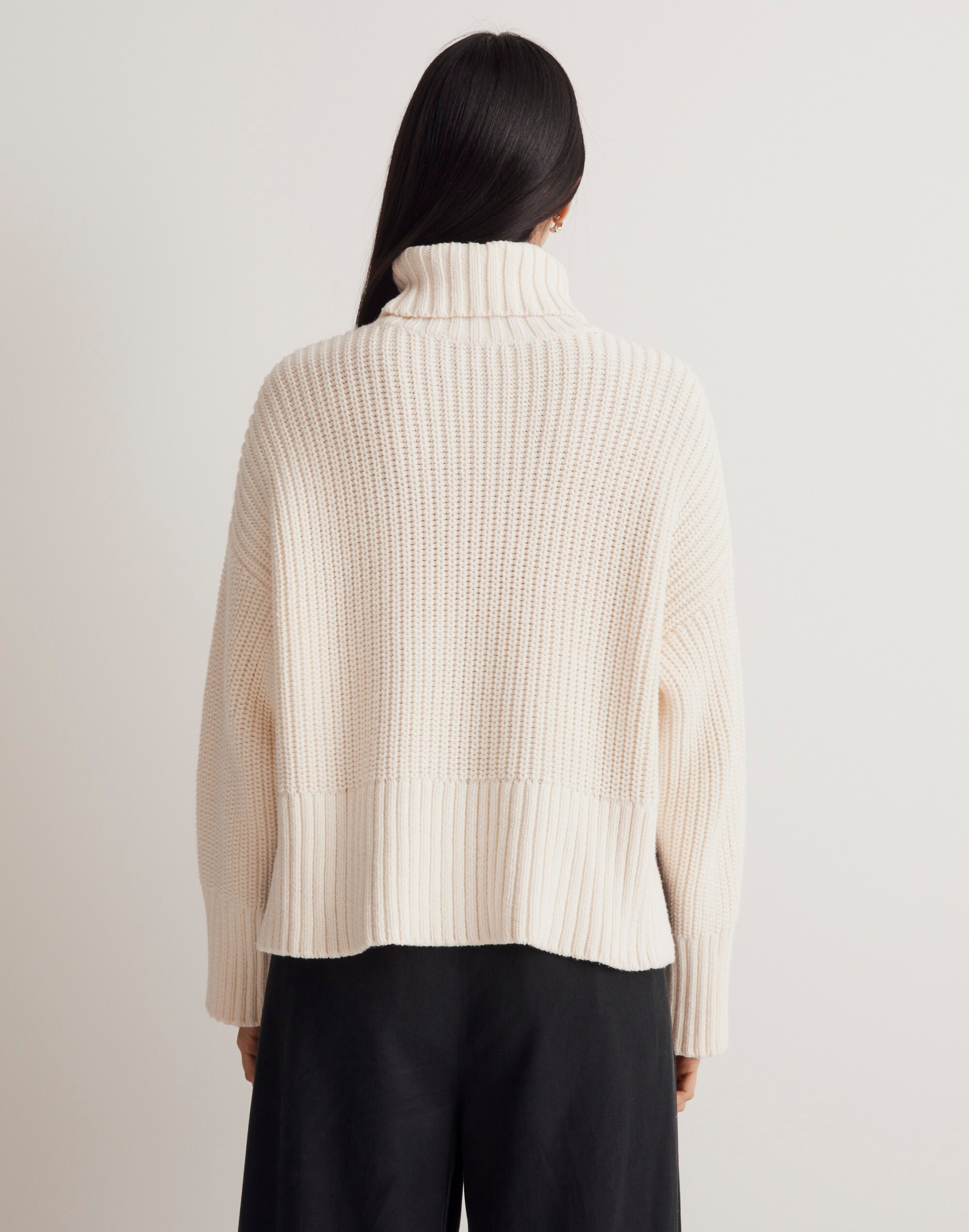 Wide Rib Turtleneck Sweater