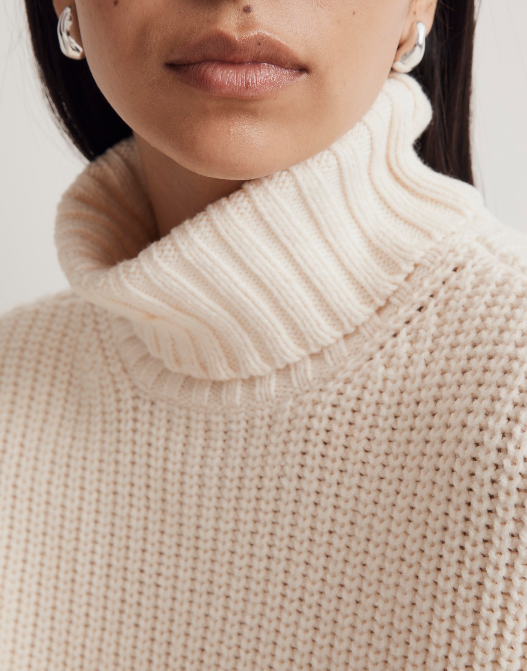 Wide Rib Turtleneck Sweater