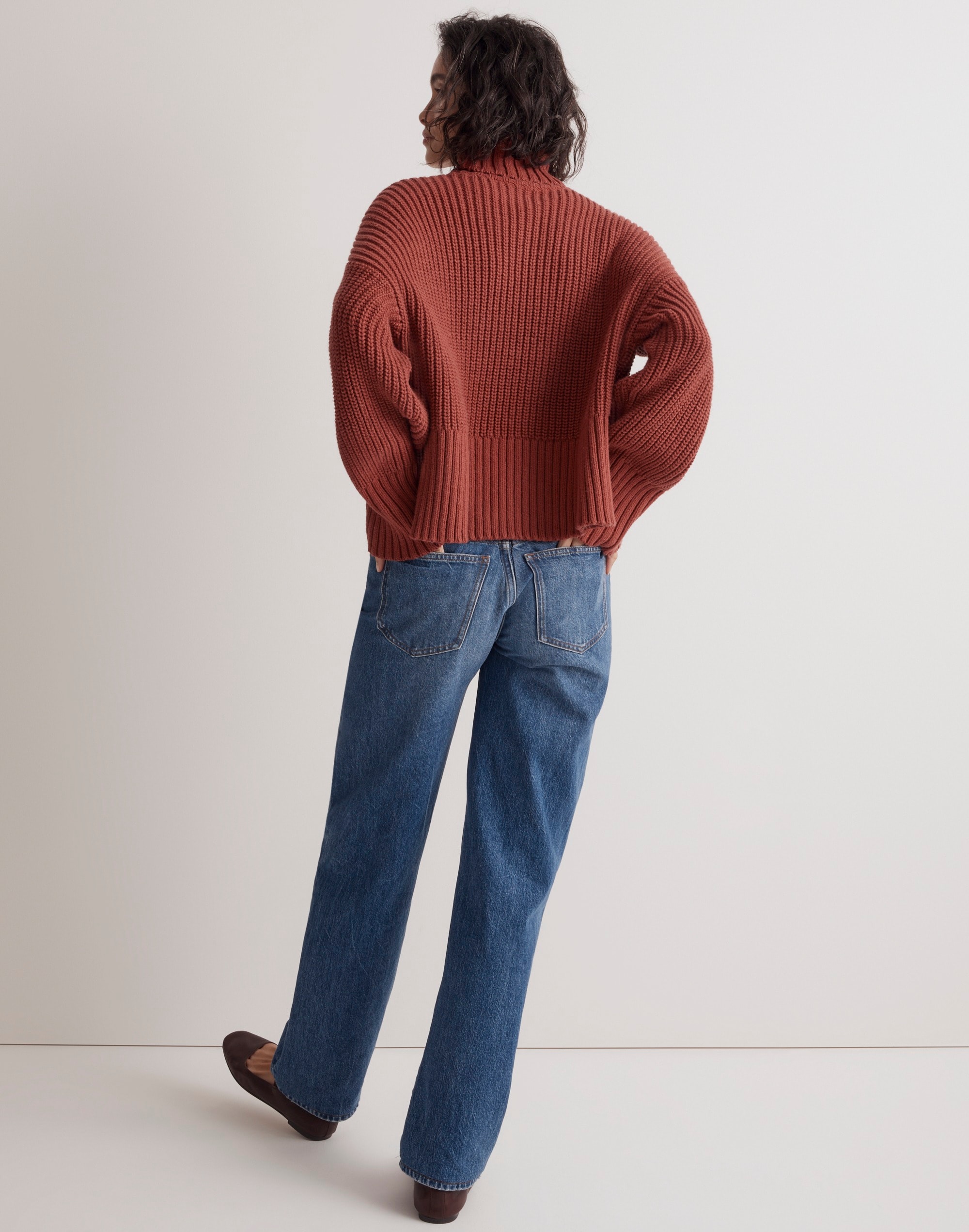 Wide Rib Turtleneck Sweater