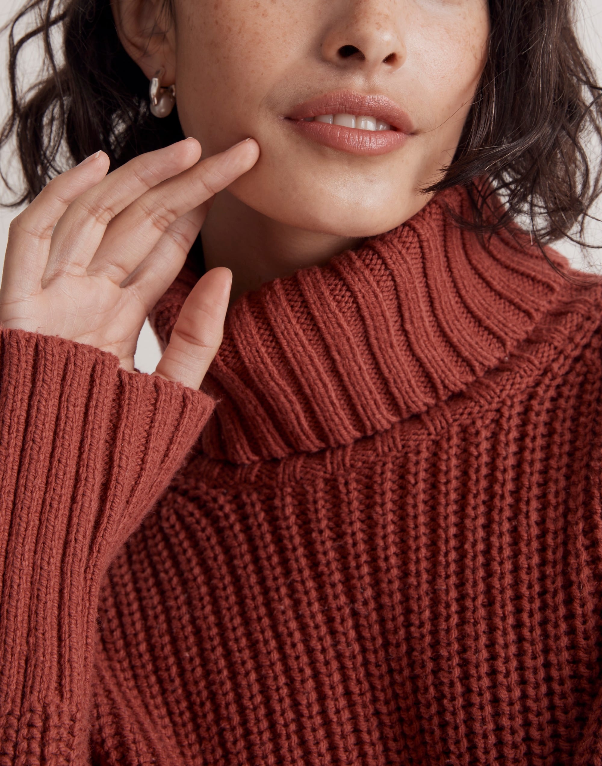 Wide Rib Turtleneck Sweater