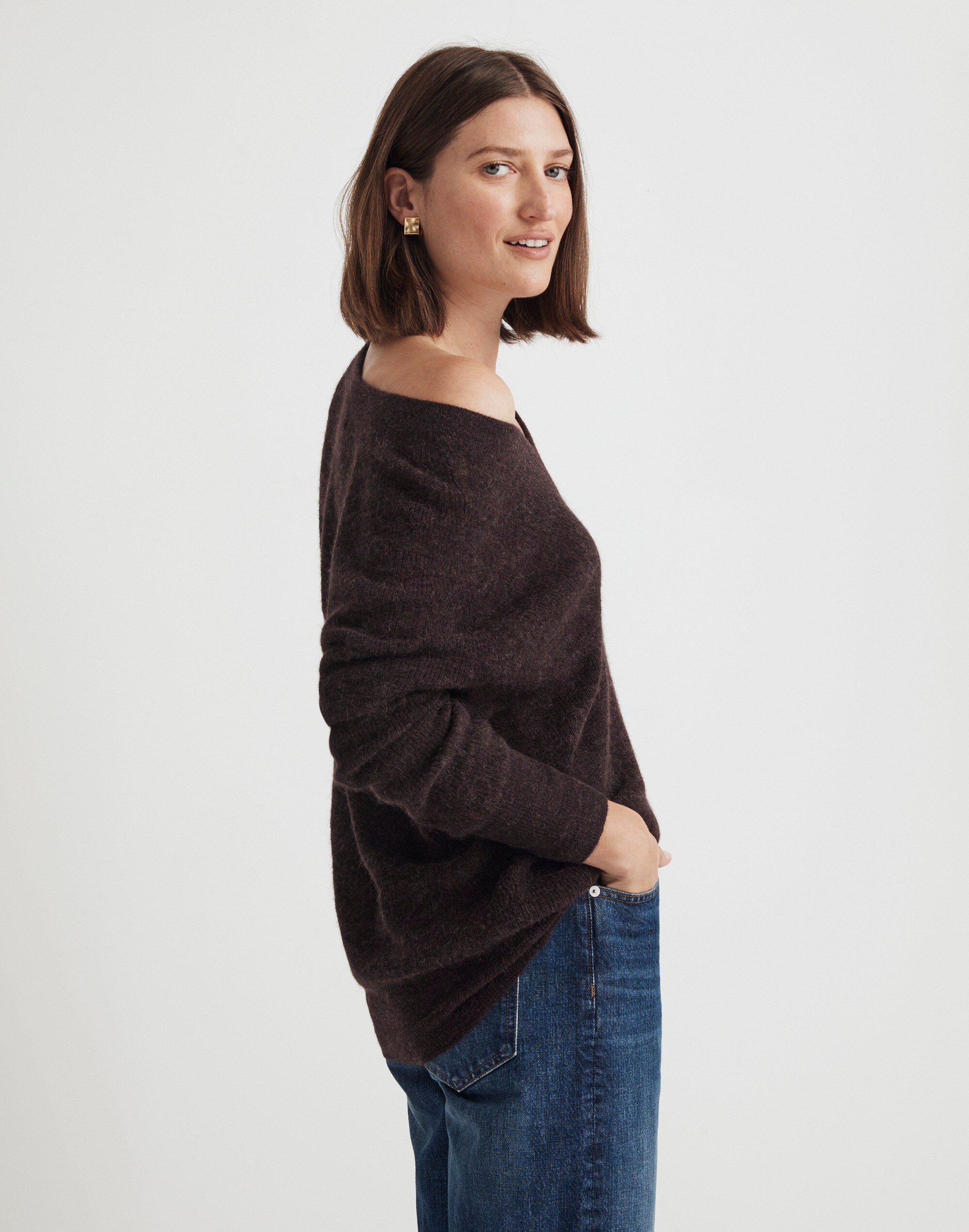Rib Alpaca-Blend Oversized Sweater