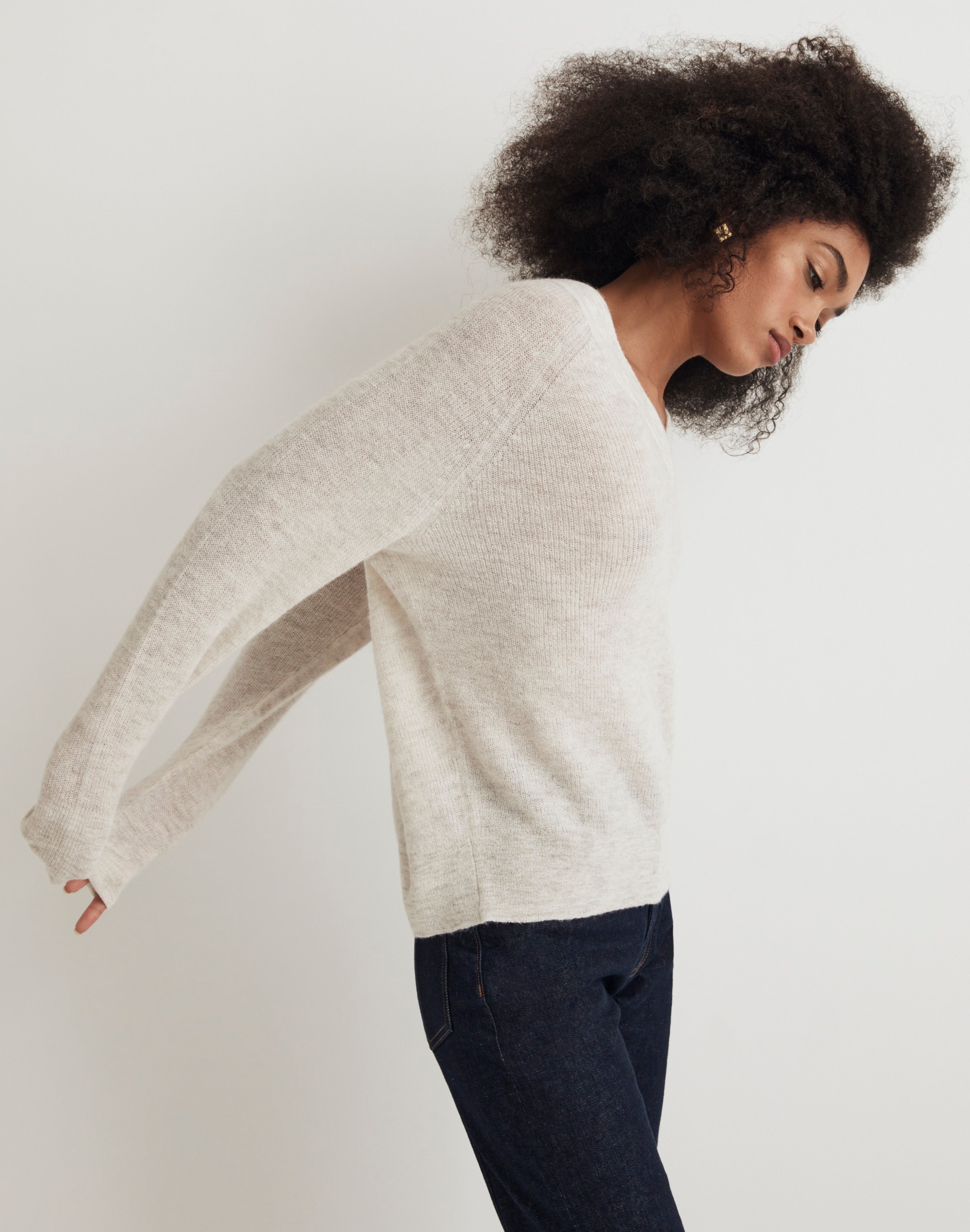Rib Alpaca-Blend Oversized Sweater