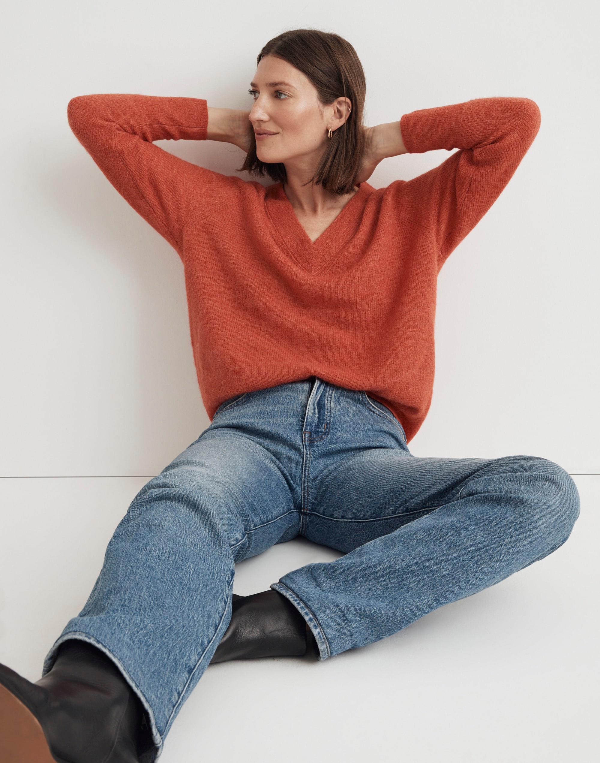 Rib Alpaca-Blend Oversized Sweater