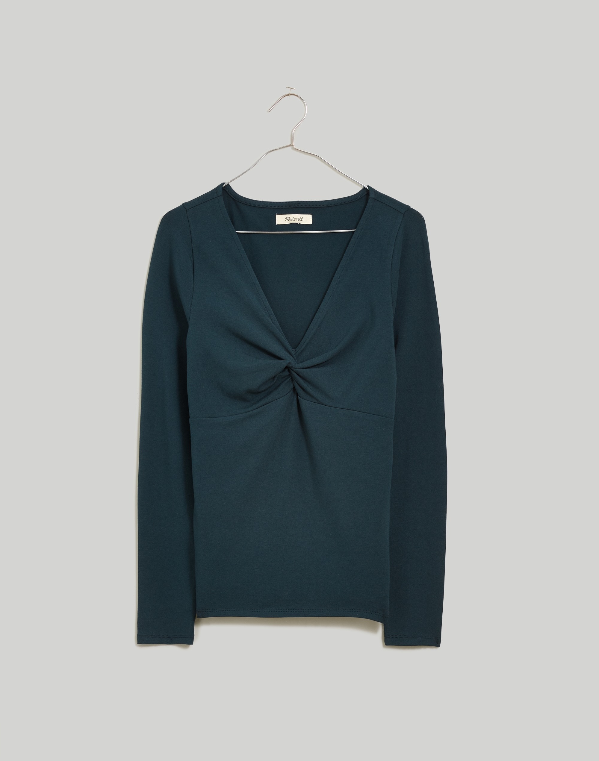 Twist-Front Long-Sleeve Tee