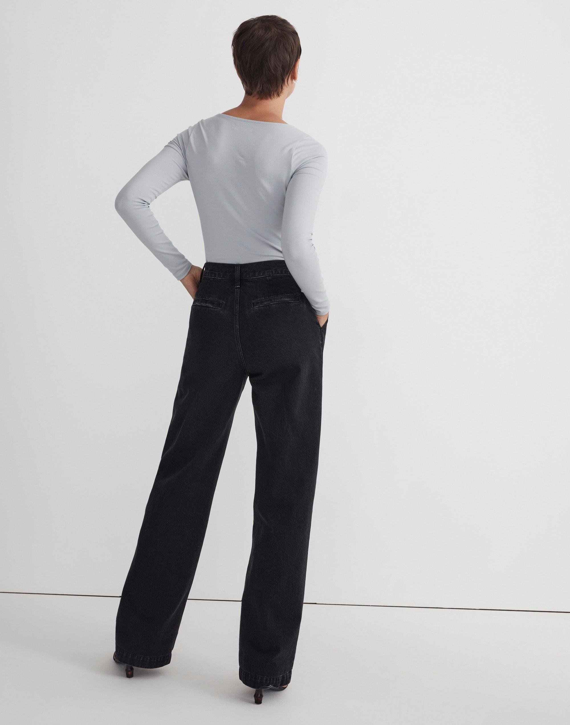 Twist-Front Long-Sleeve Tee