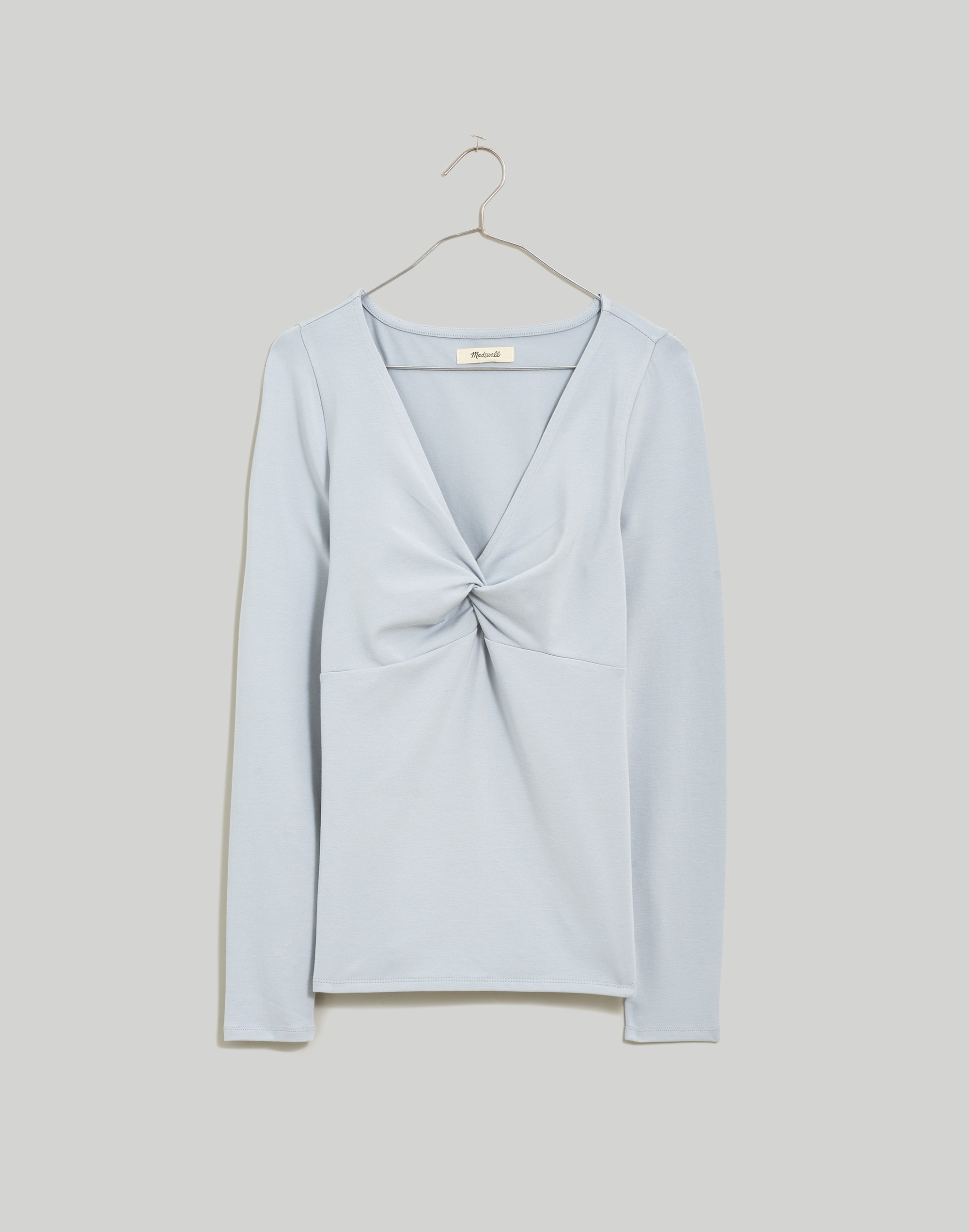 Twist-Front Long-Sleeve Tee