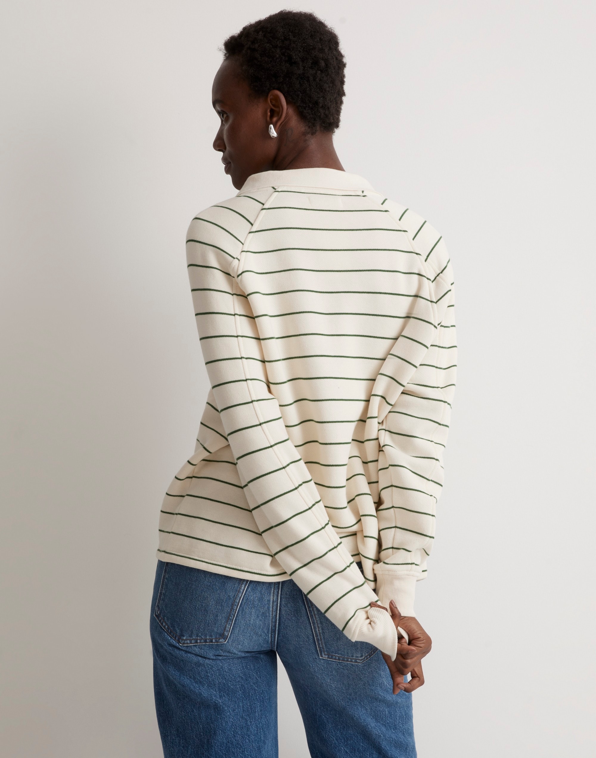Betterterry Polo Sweatshirt in Stripe