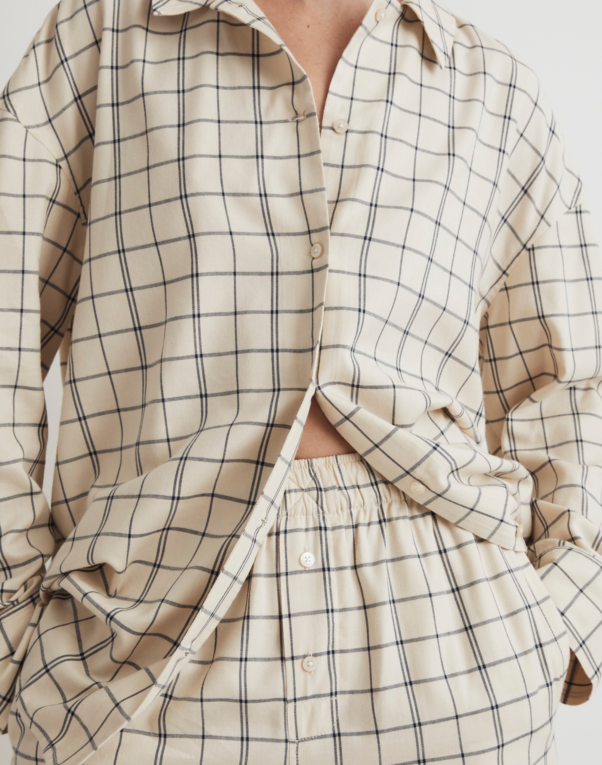Plaid Flannel Pajama Set