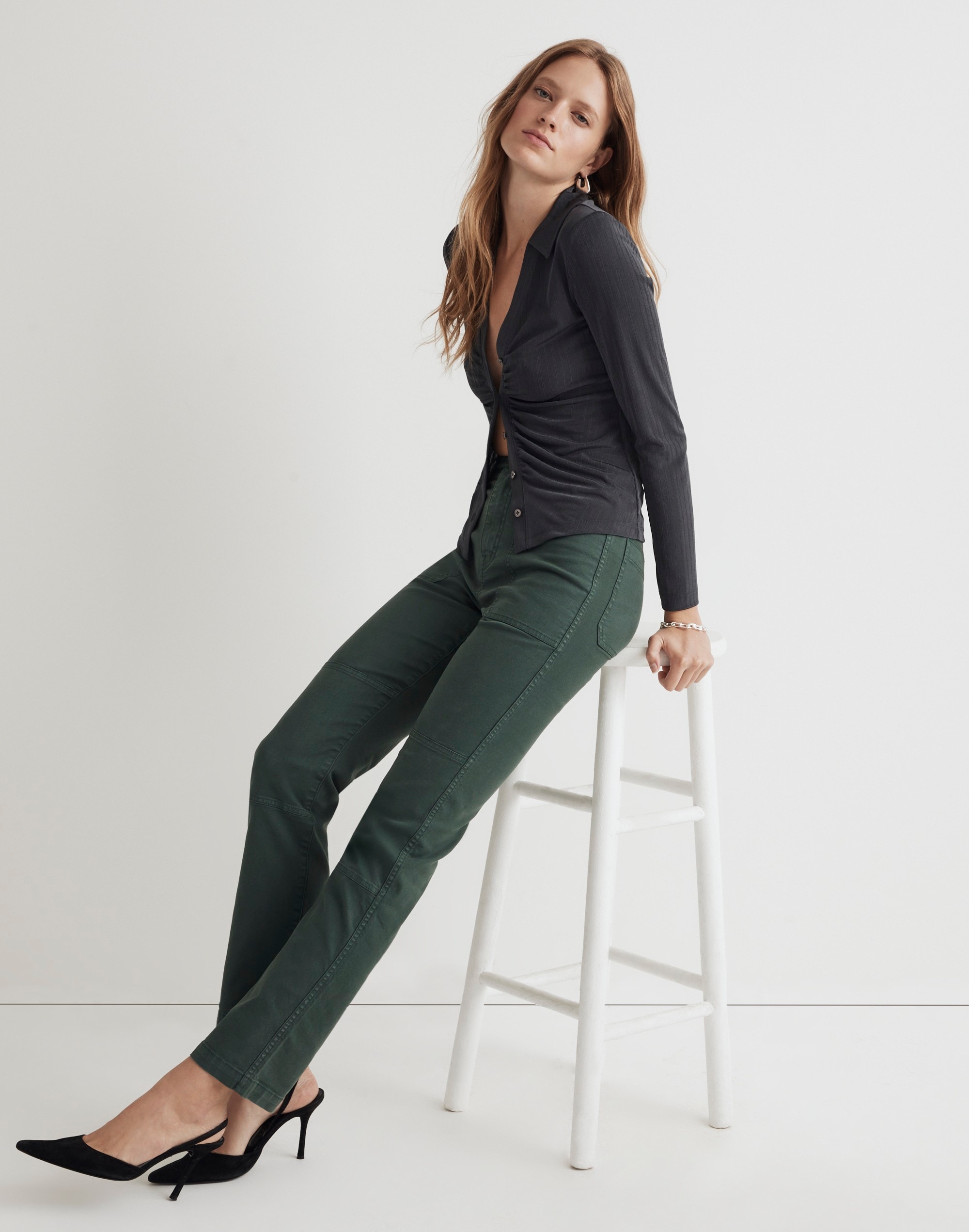 The '90s Straight Utility Pant in Garment-Dyed Canvas | Madewell