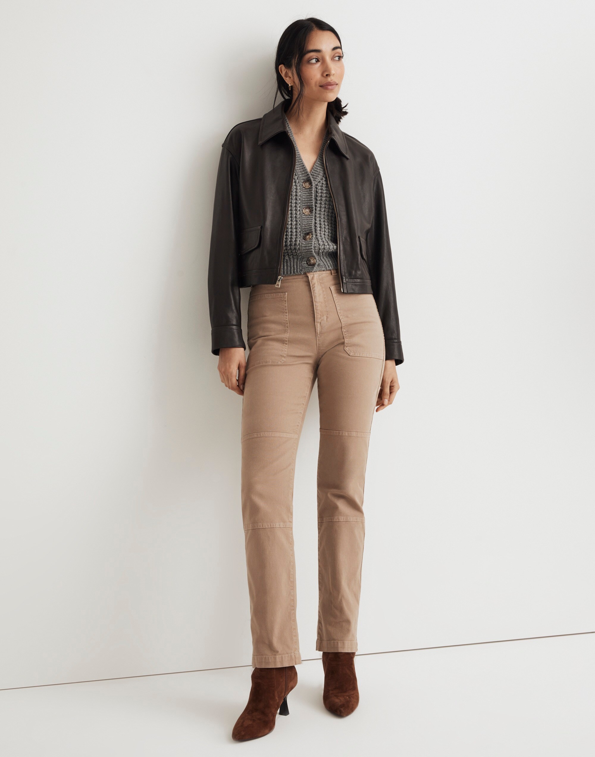 The Petite '90s Straight Cargo Pant in Garment-Dyed Canvas