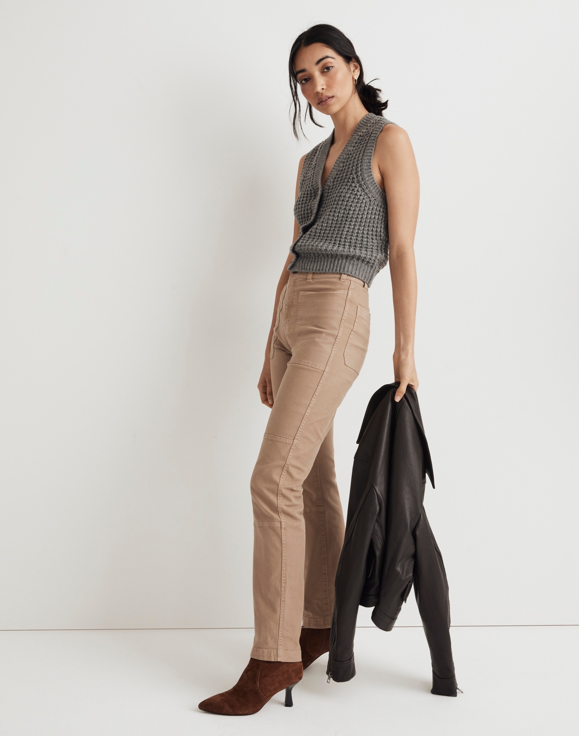 The Petite '90s Straight Cargo Pant in Garment-Dyed Canvas