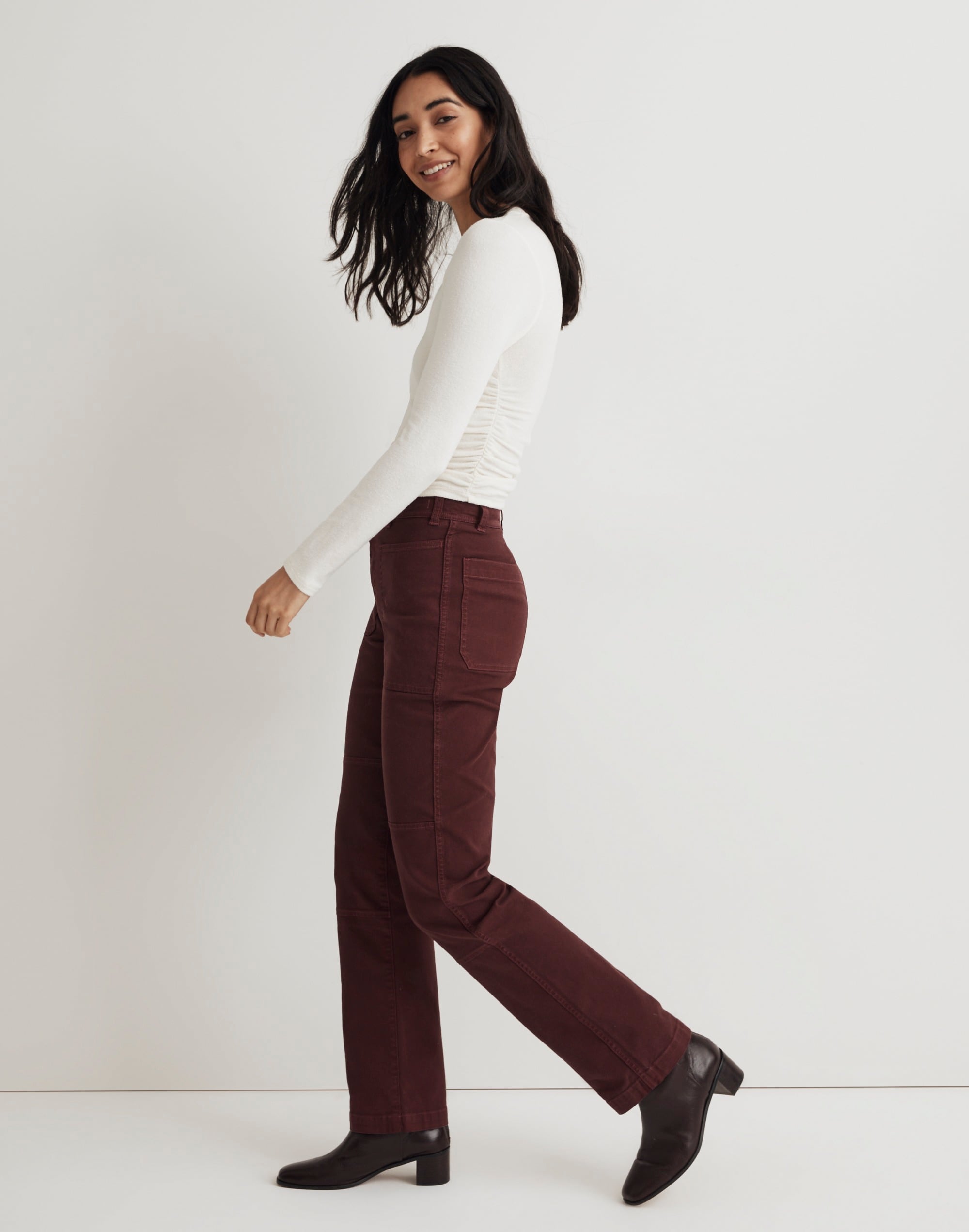 The '90s Straight Utility Pant in Garment-Dyed Canvas