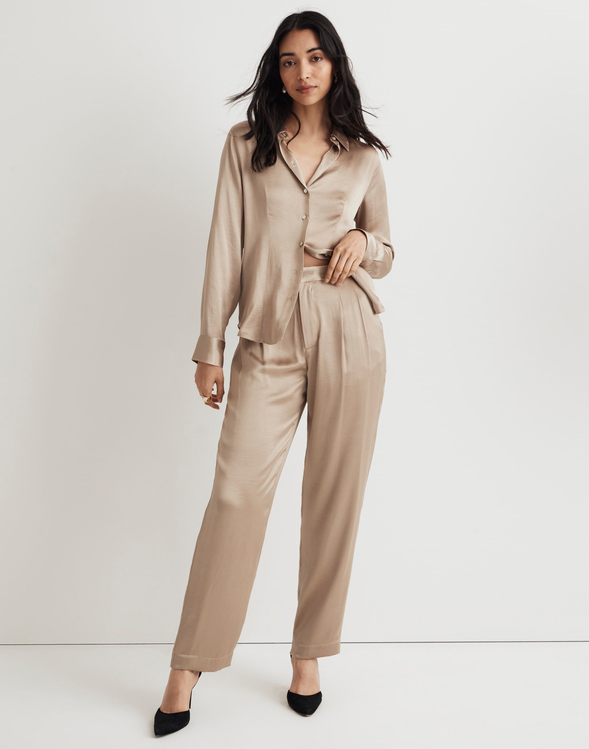 The Turner Tapered Pant in Satin