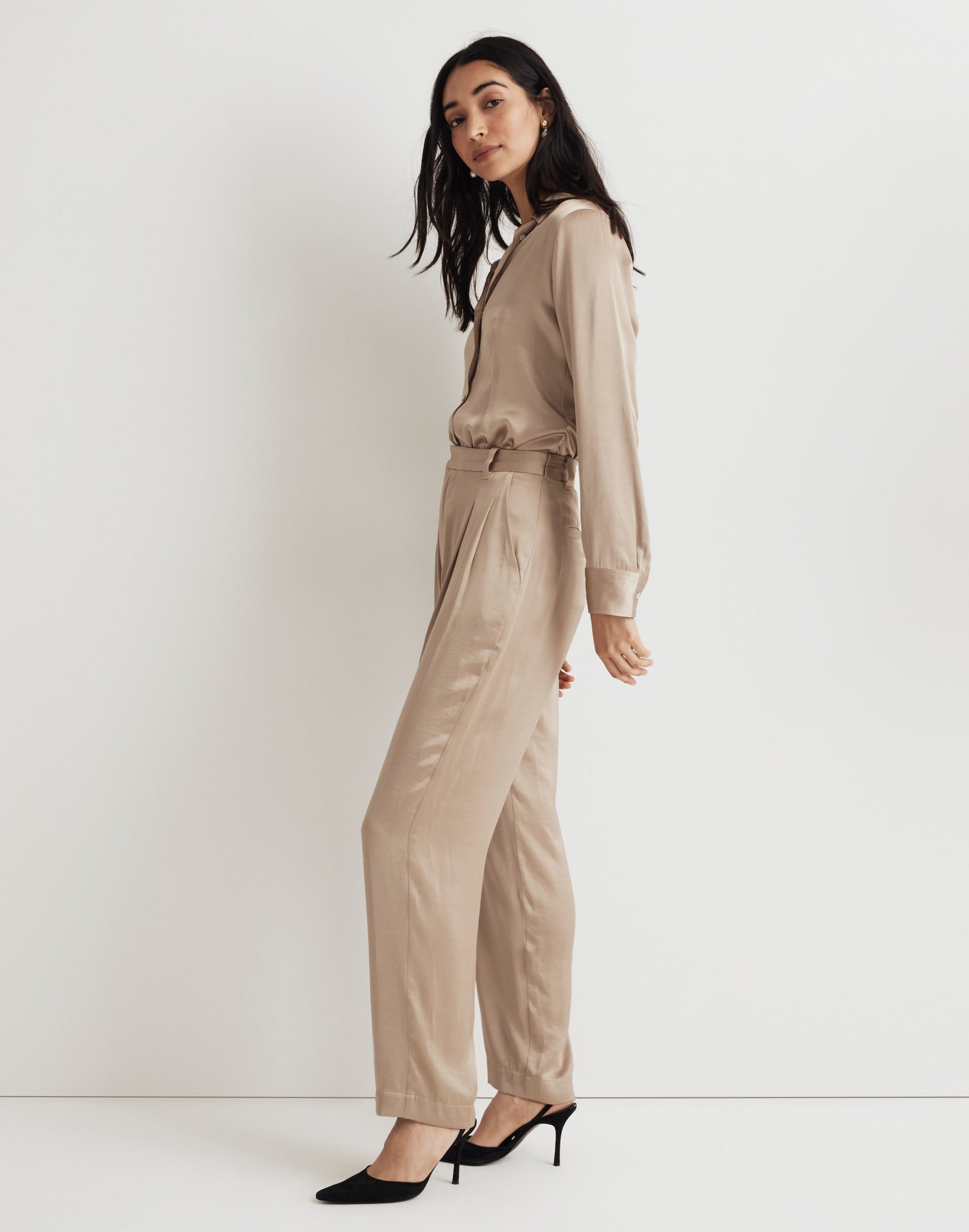 The Turner Tapered Pant in Satin in null image 3