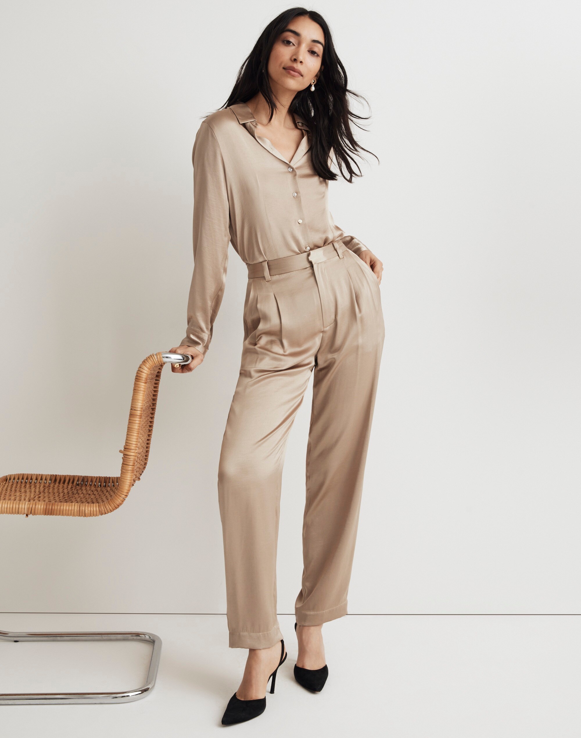 The Turner Tapered Pant in Satin