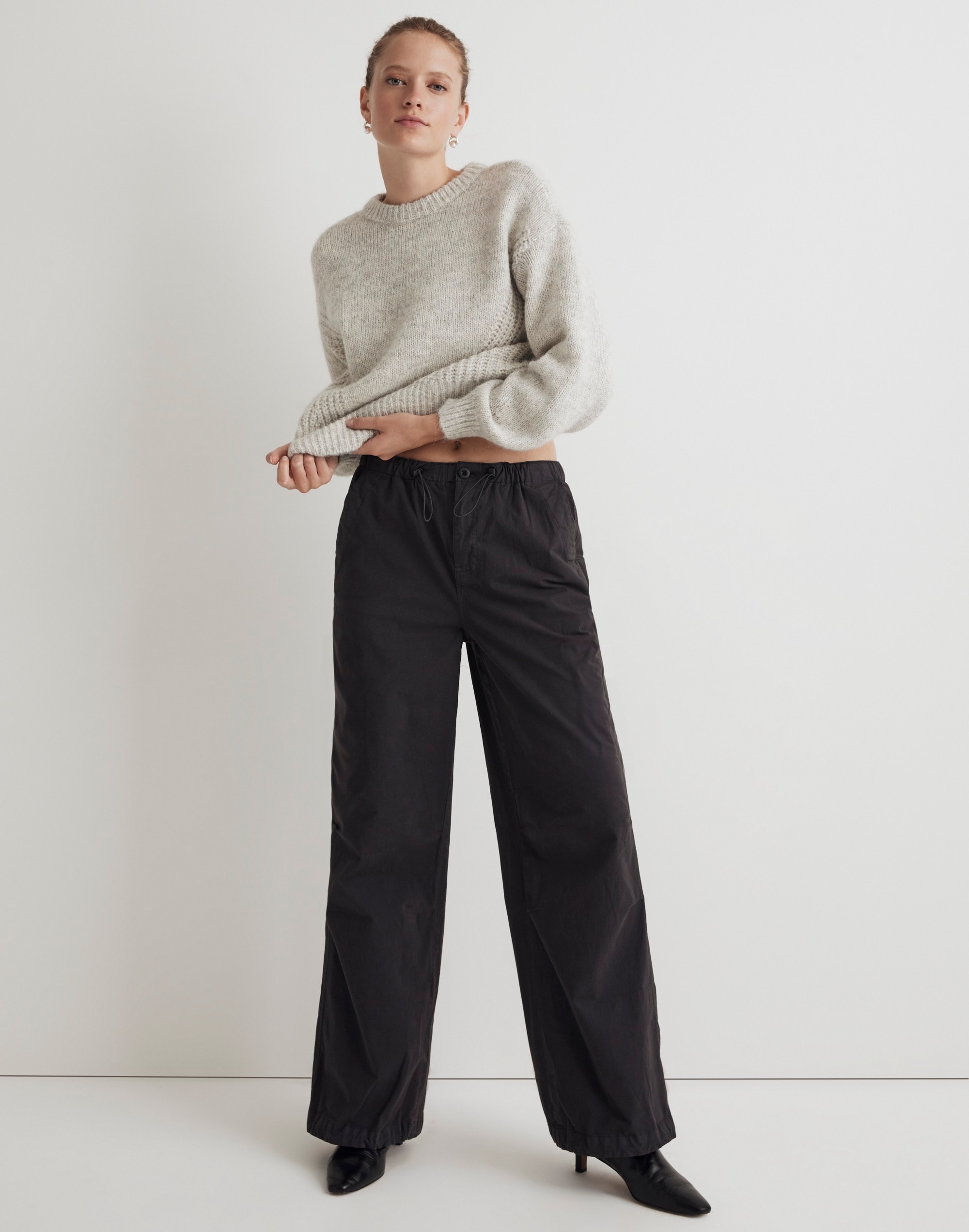 Cargo Parachute Pants in Garment-Dyed Poplin