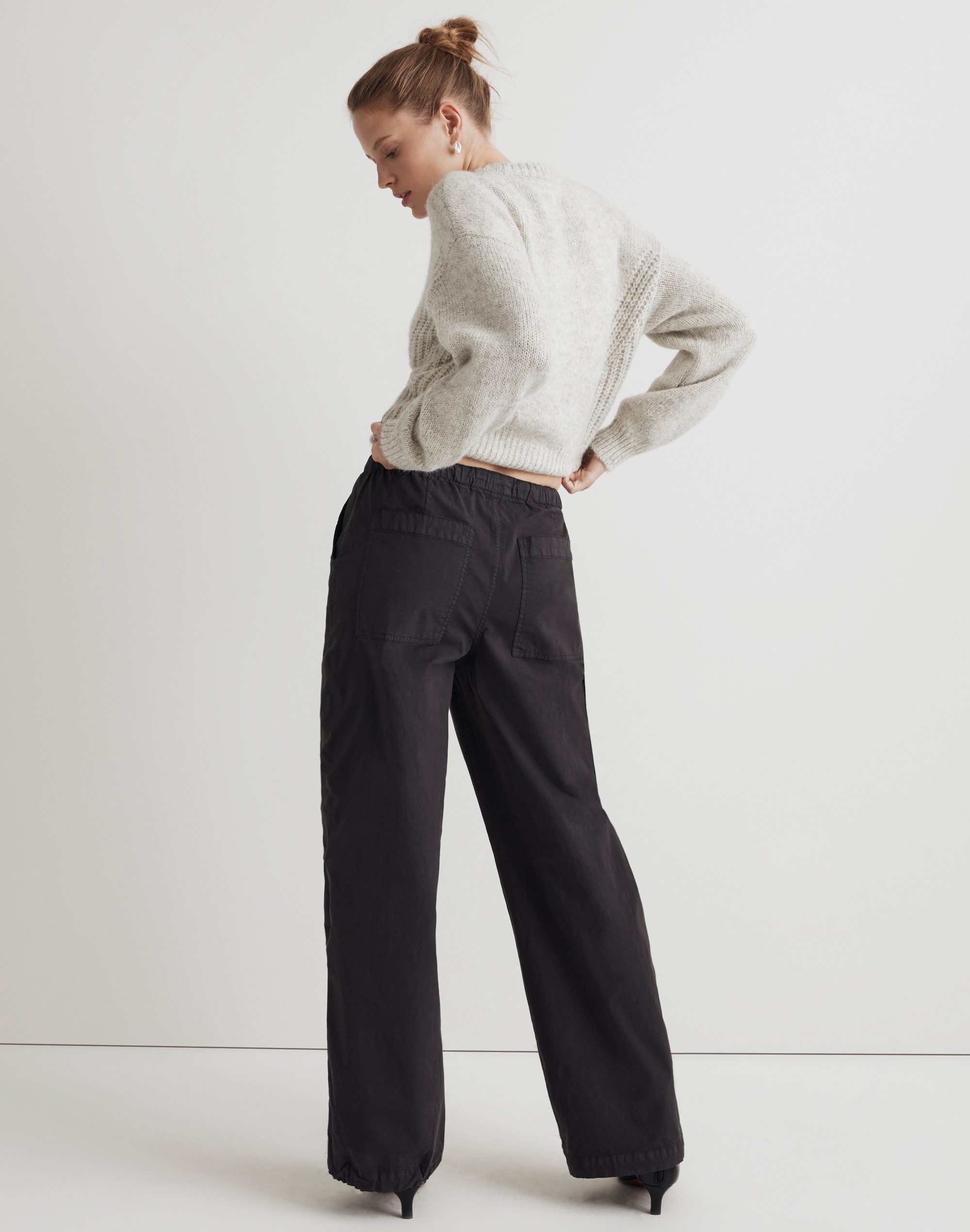 Cargo Parachute Pants in Garment-Dyed Poplin