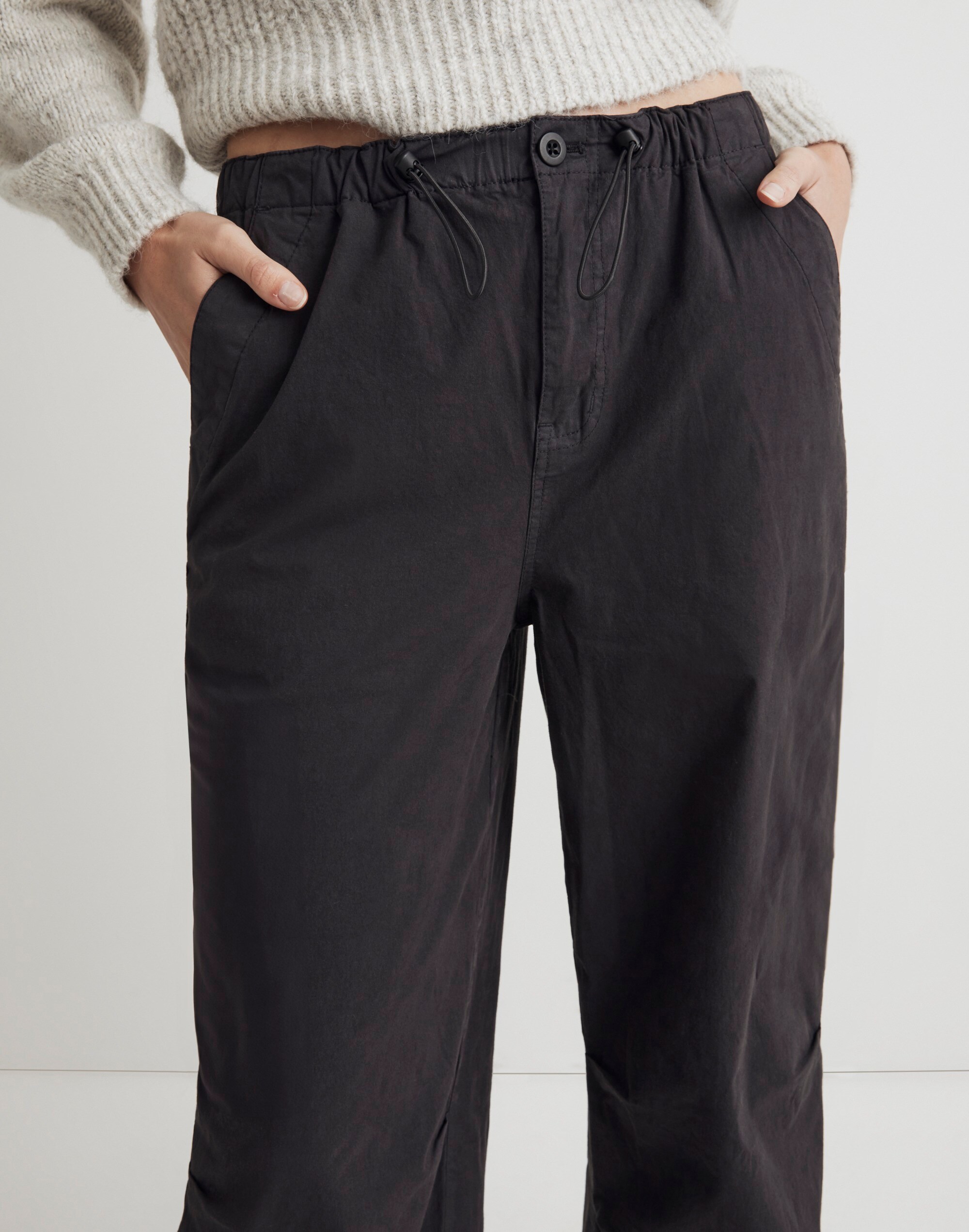Cargo Parachute Pants in Garment-Dyed Poplin
