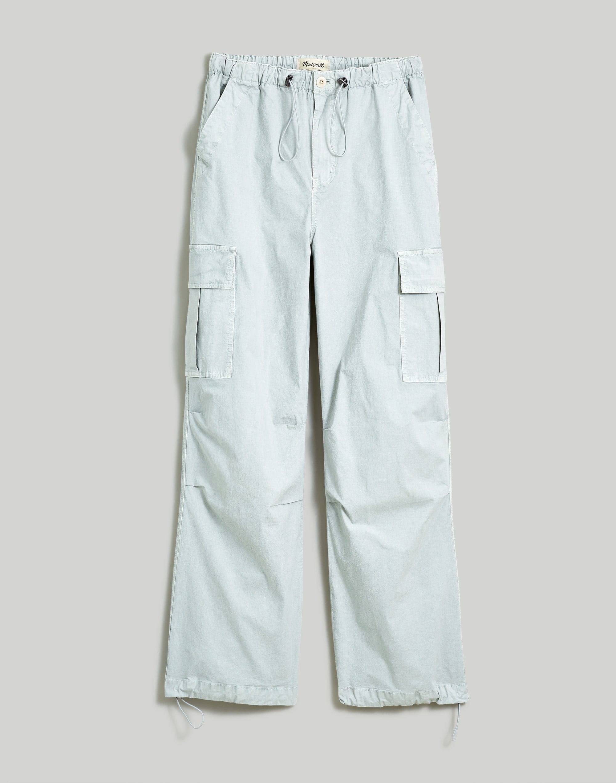 Cargo Parachute Pants Garment-Dyed Poplin