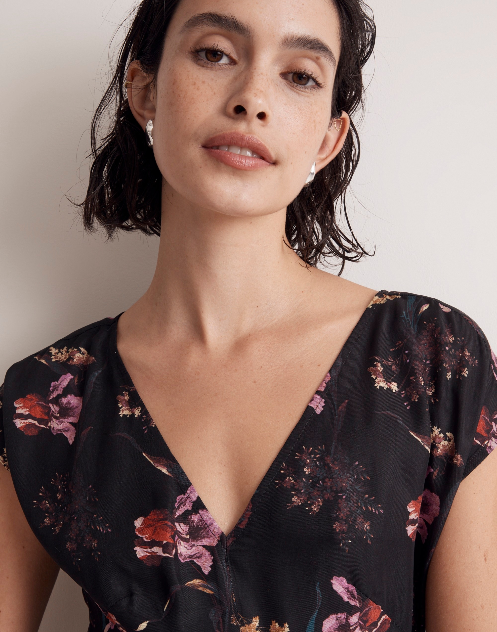 Woman in well-fitted dress