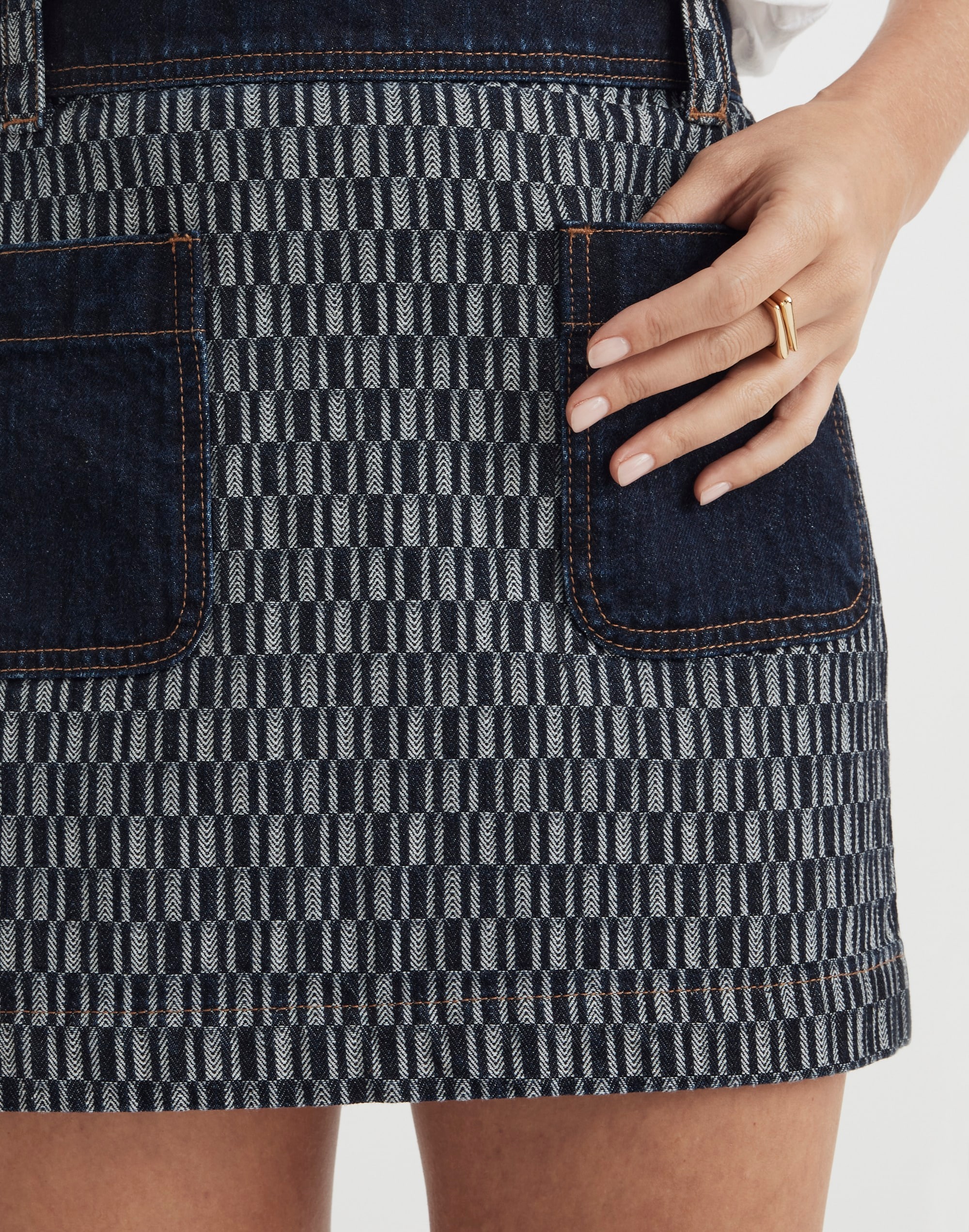 Denim Micro Mini Skirt in Genova Wash