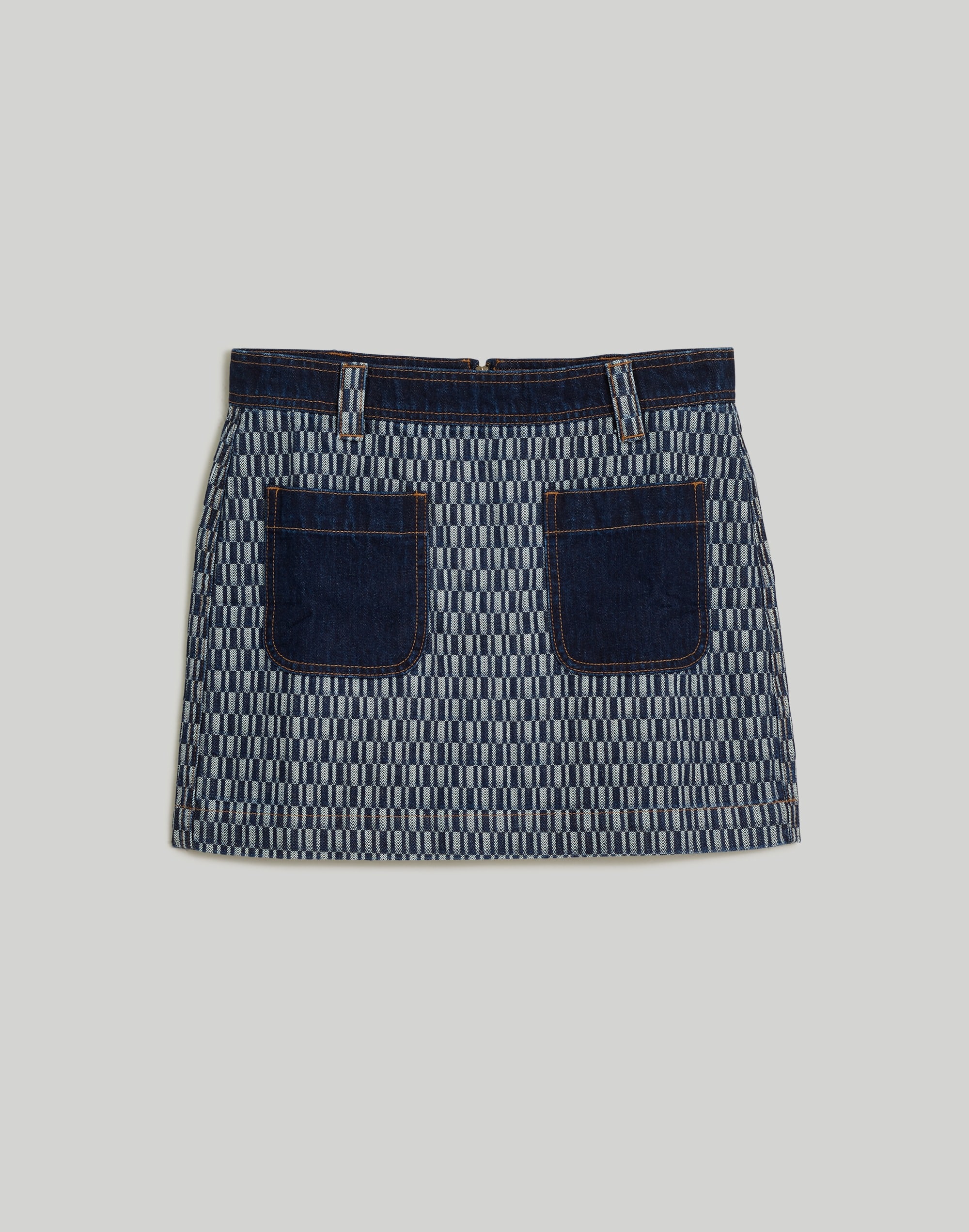 Denim Micro Mini Skirt in Genova Wash