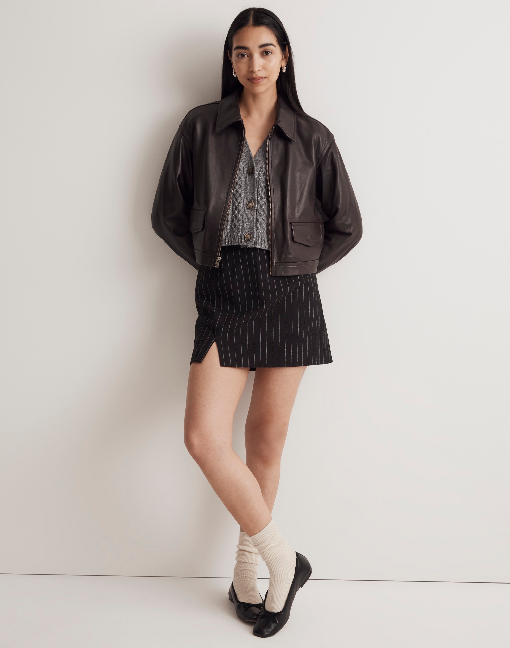 Wool-Blend Mini Skirt