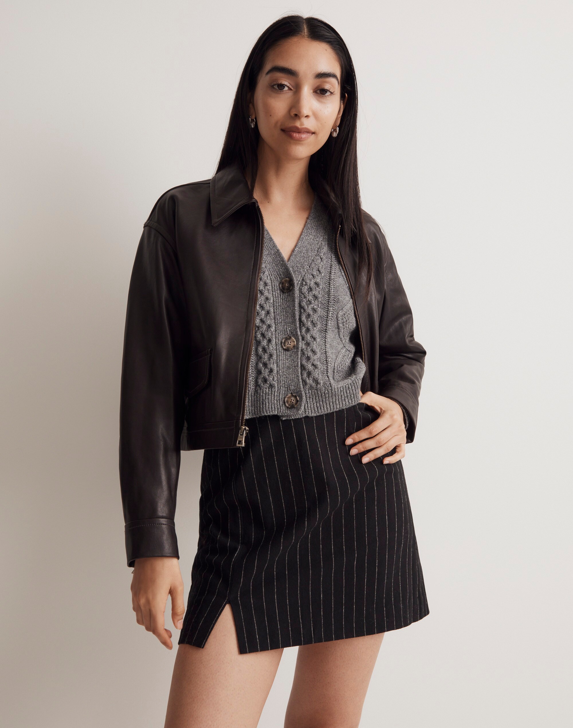 Wool-Blend Mini Skirt