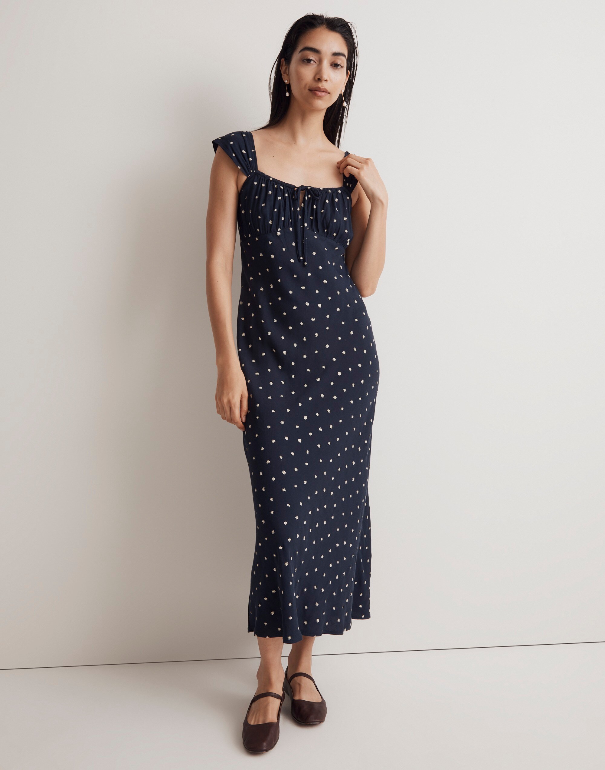 Square-Neck Midi Dress