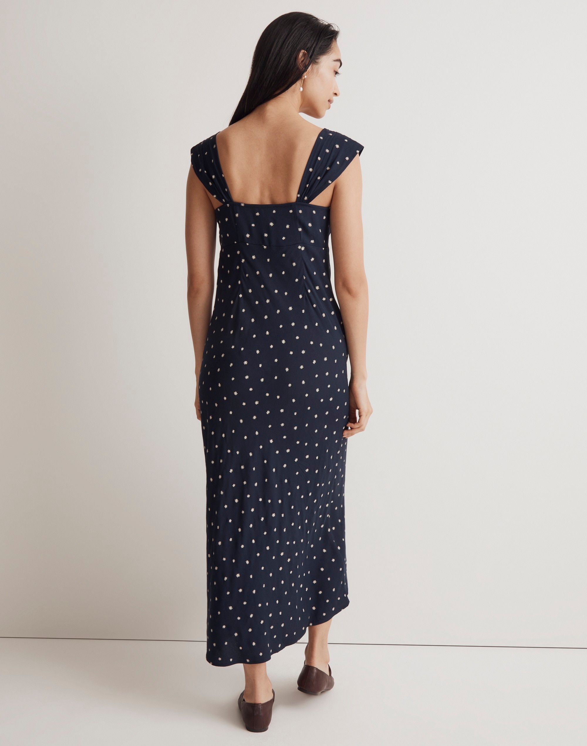 Square-Neck Midi Dress