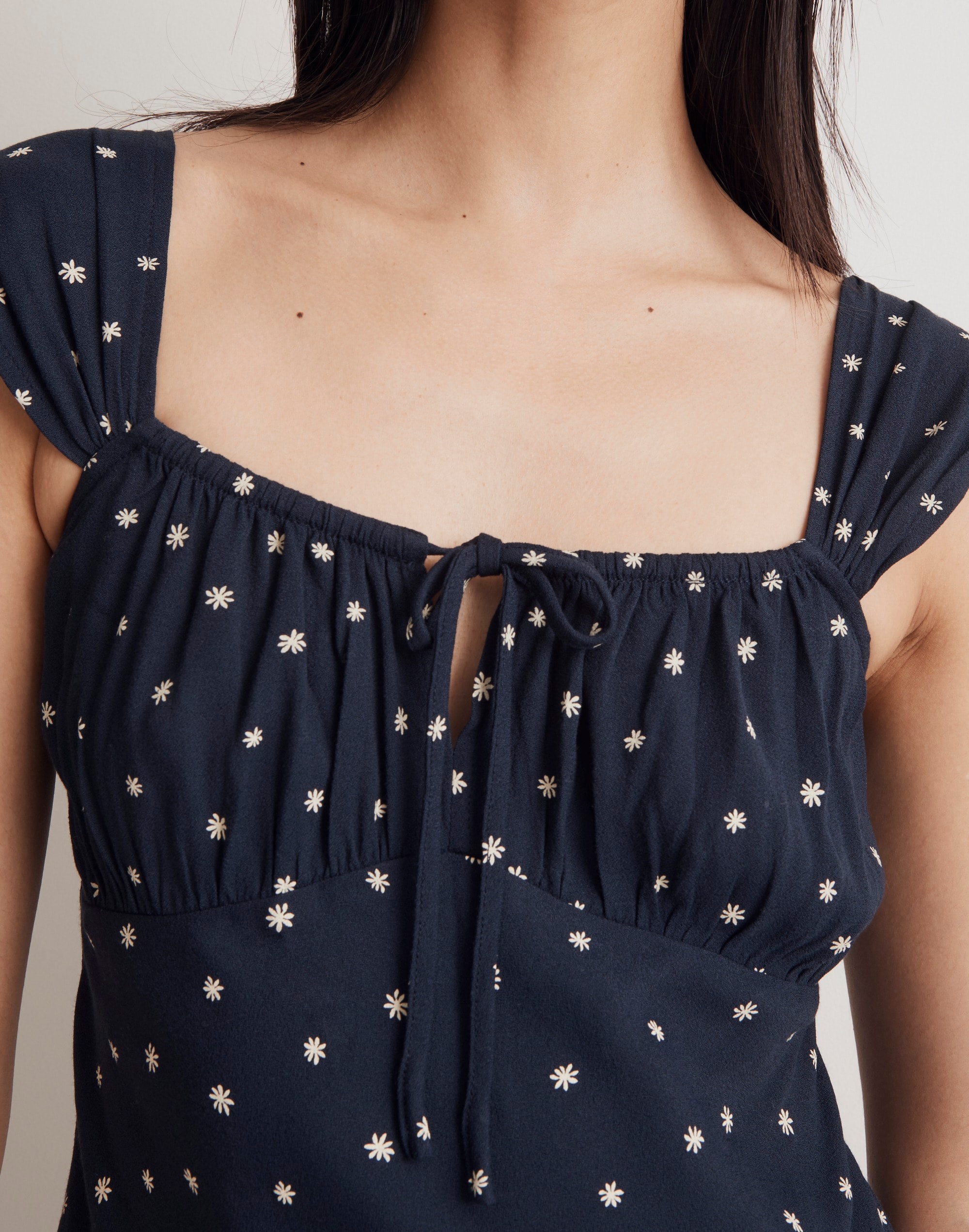 Square-Neck Midi Dress