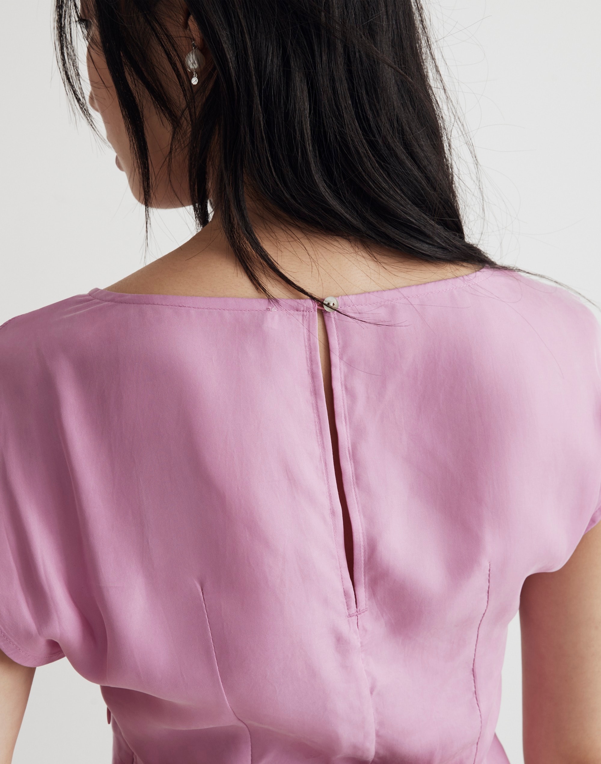 Wide V-Neck Midi Dress