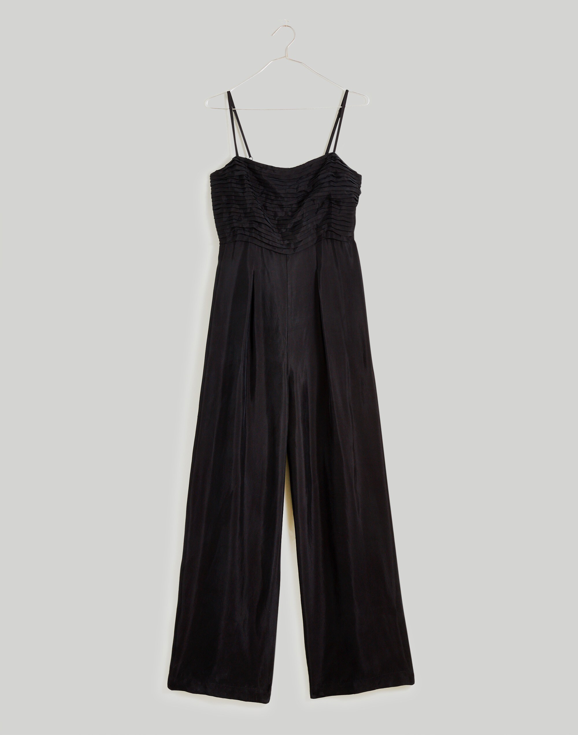 Ruched Crop Straight-Leg Jumpsuit