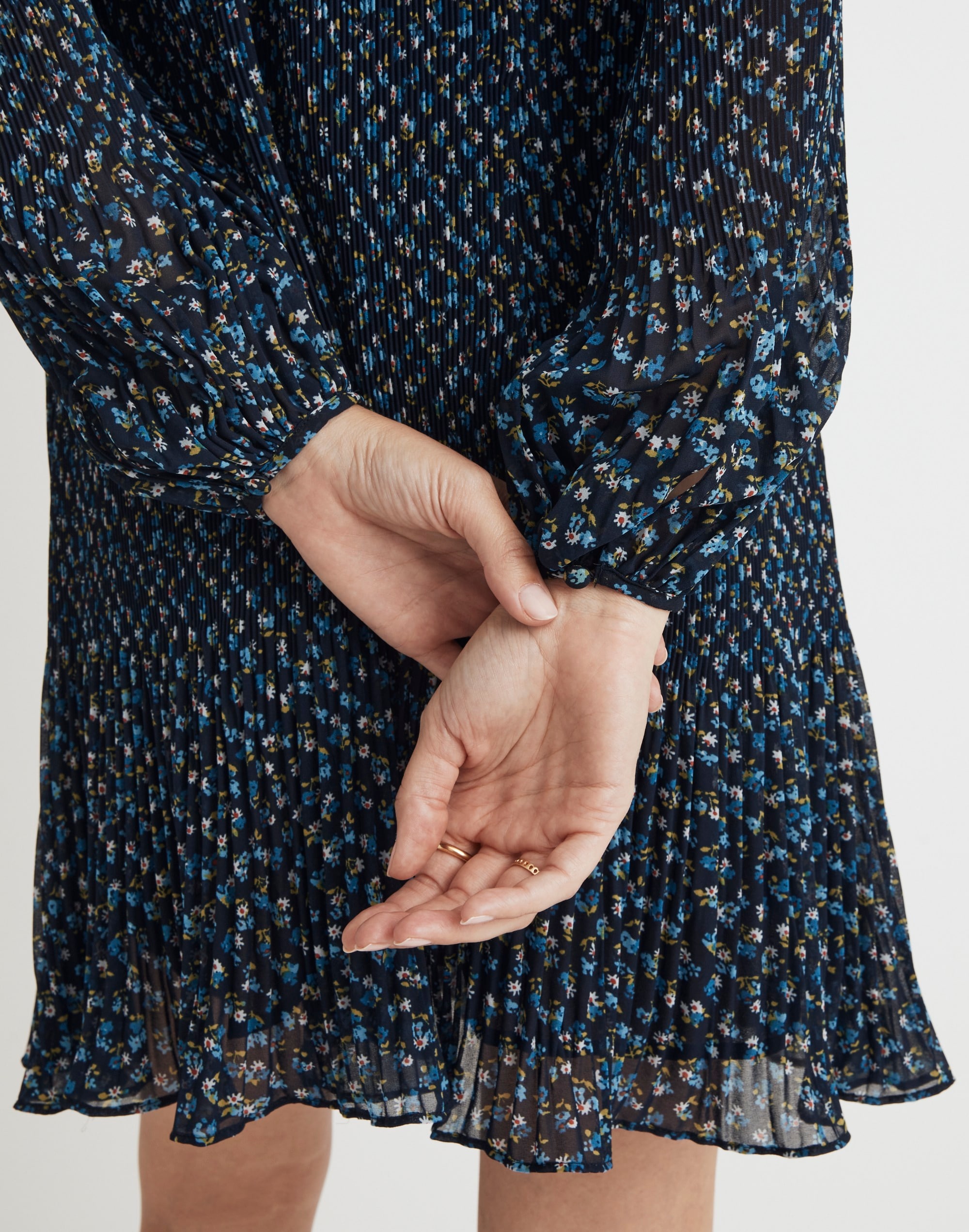 Crinkle Georgette Mini Dress in Floral