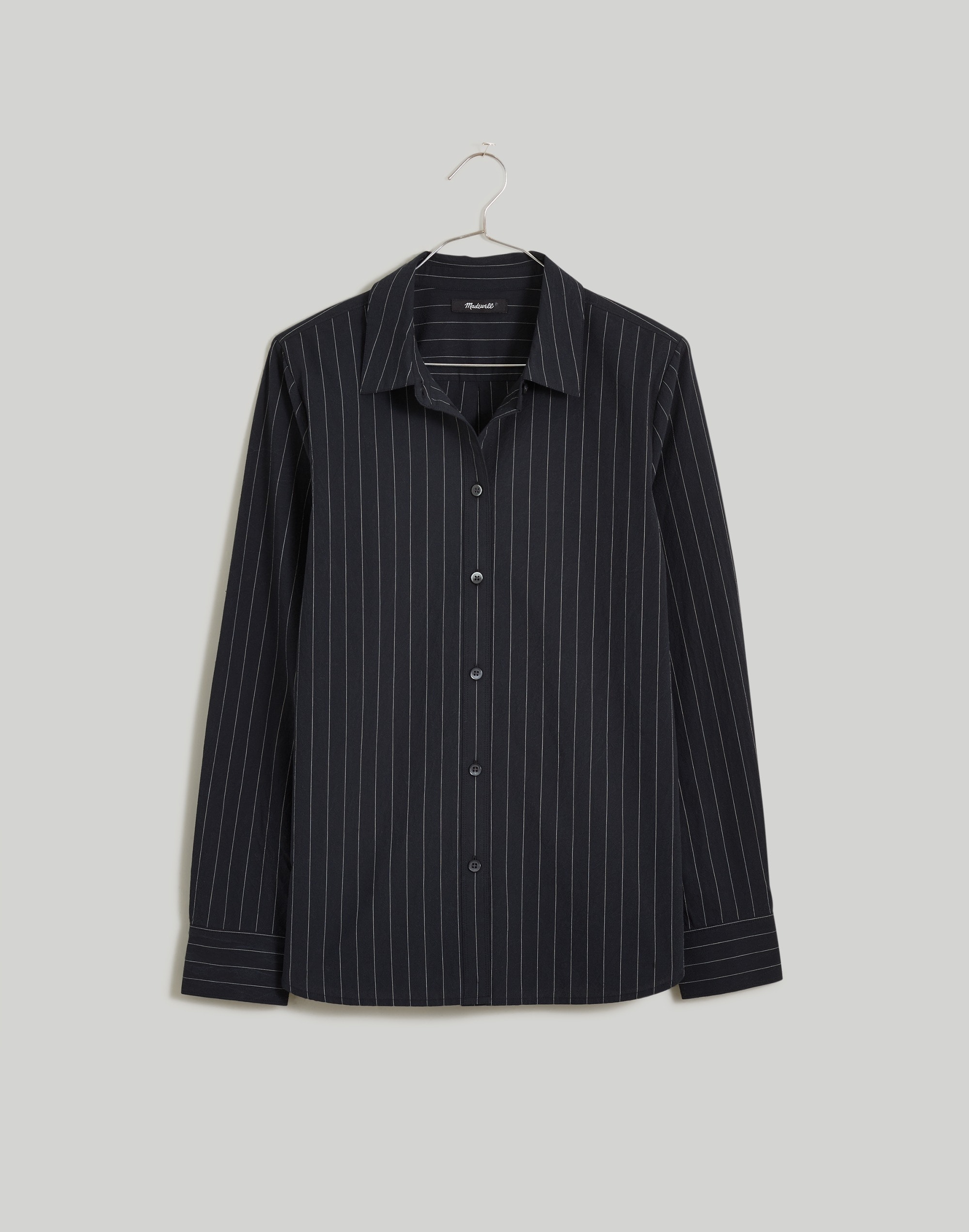 Signature Poplin Button-Up Shirt in Pinstripe