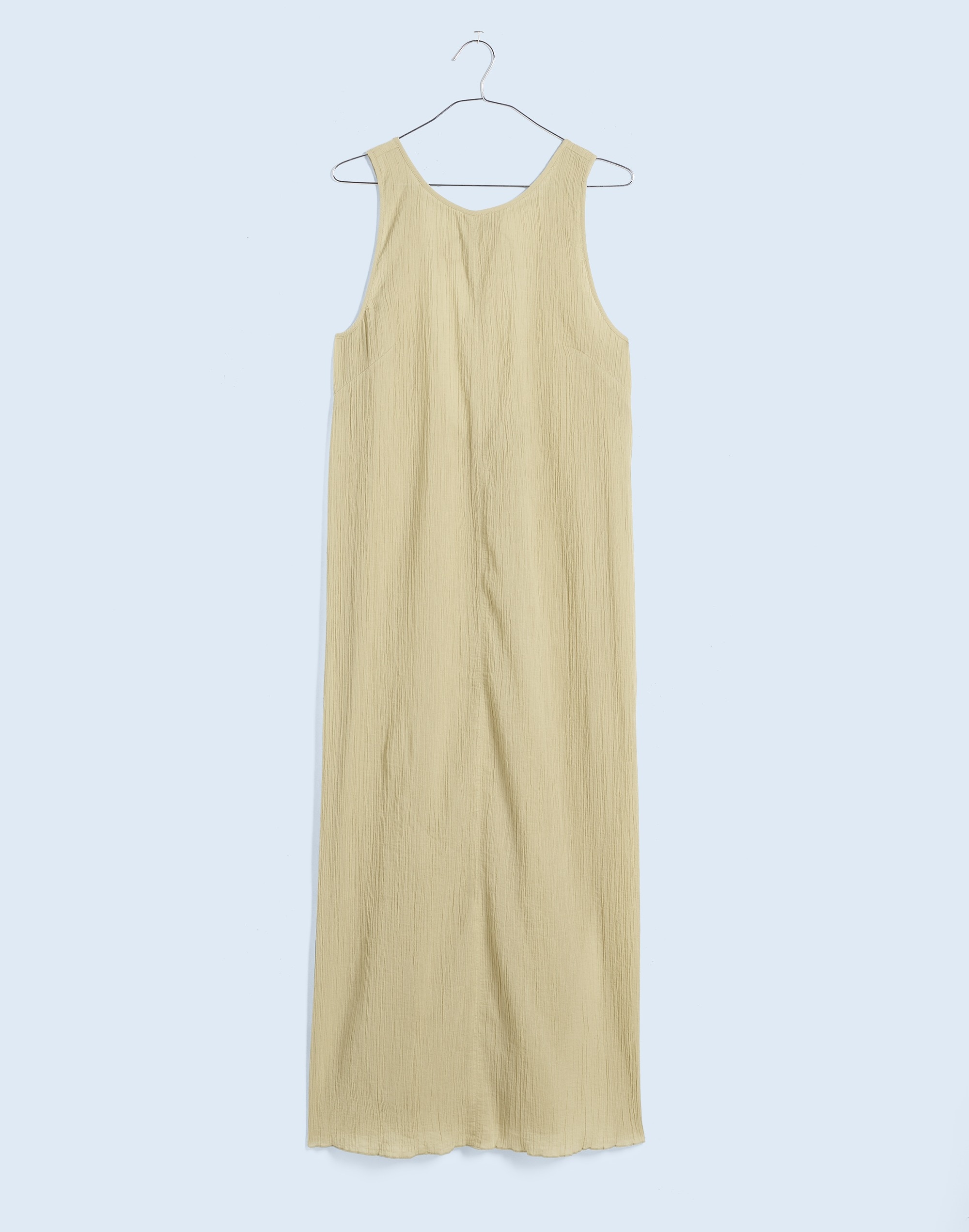 Mw Open-back Midi Cover-up Dress In Pale Lichen