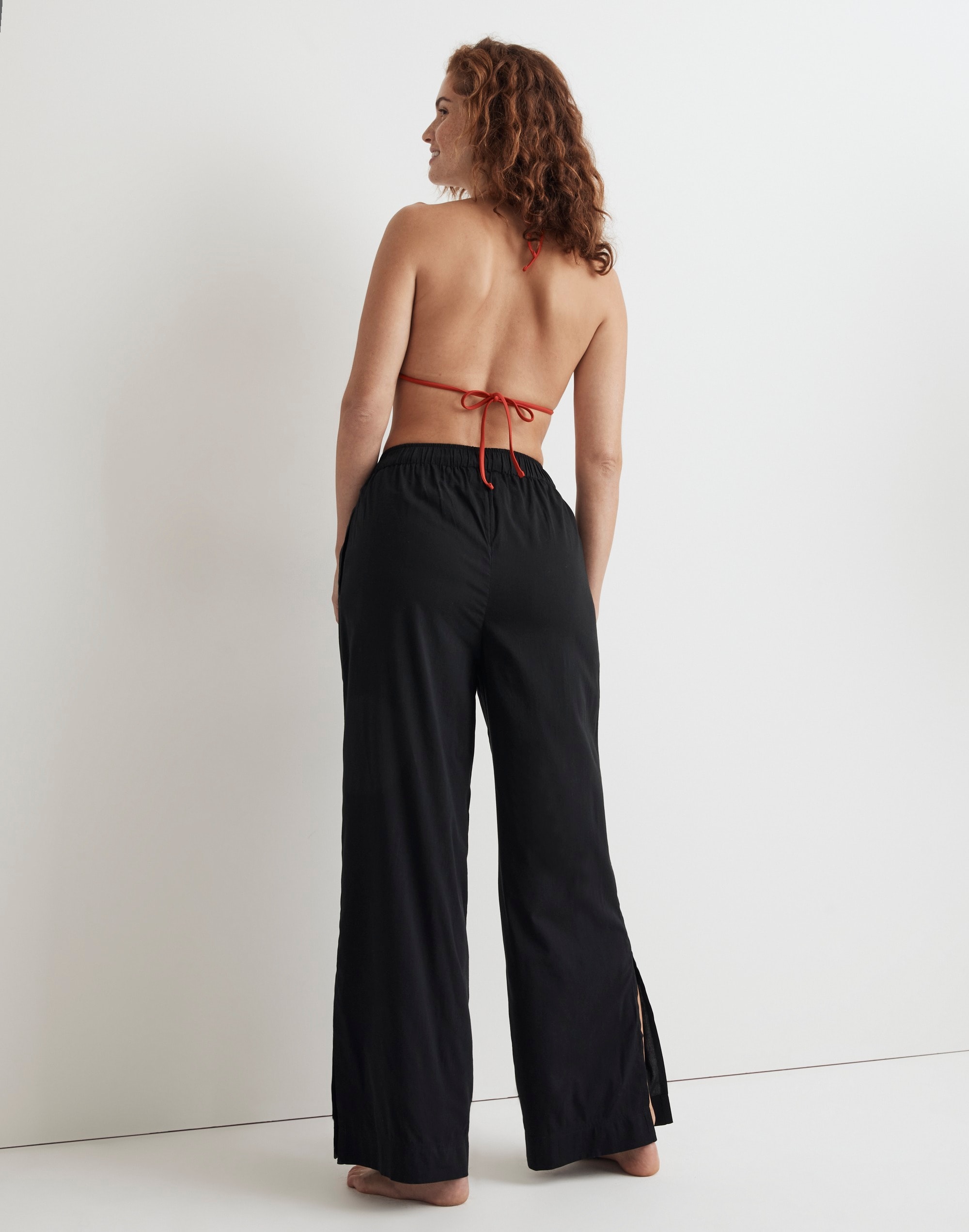 Drawstring Wide-Leg Pants
