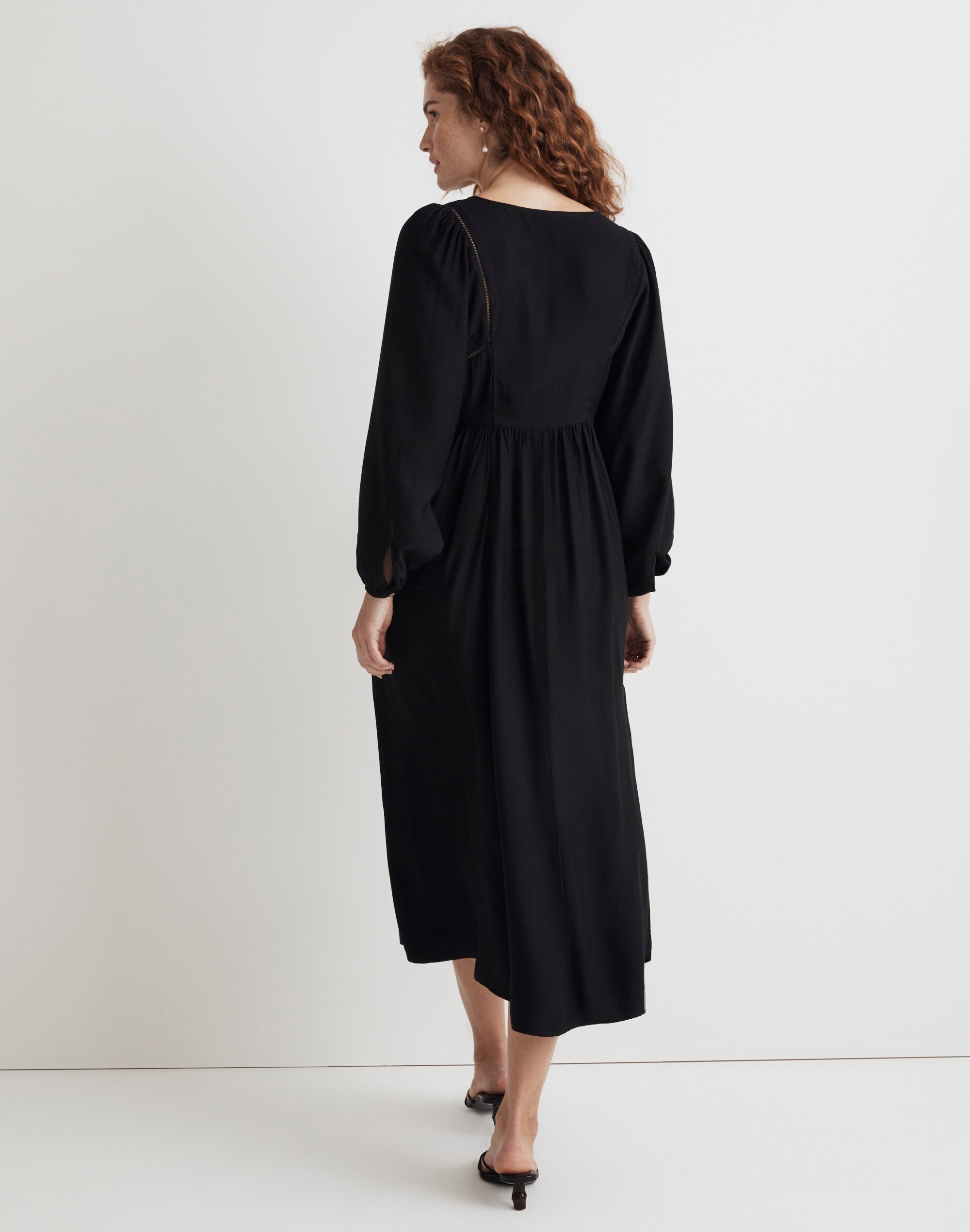 Petite V-Neck Empire Midi Dress