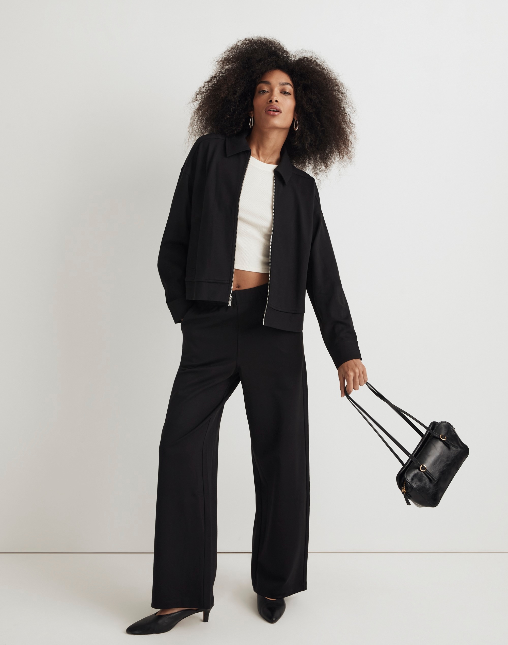 ponte oversized trucker jacket