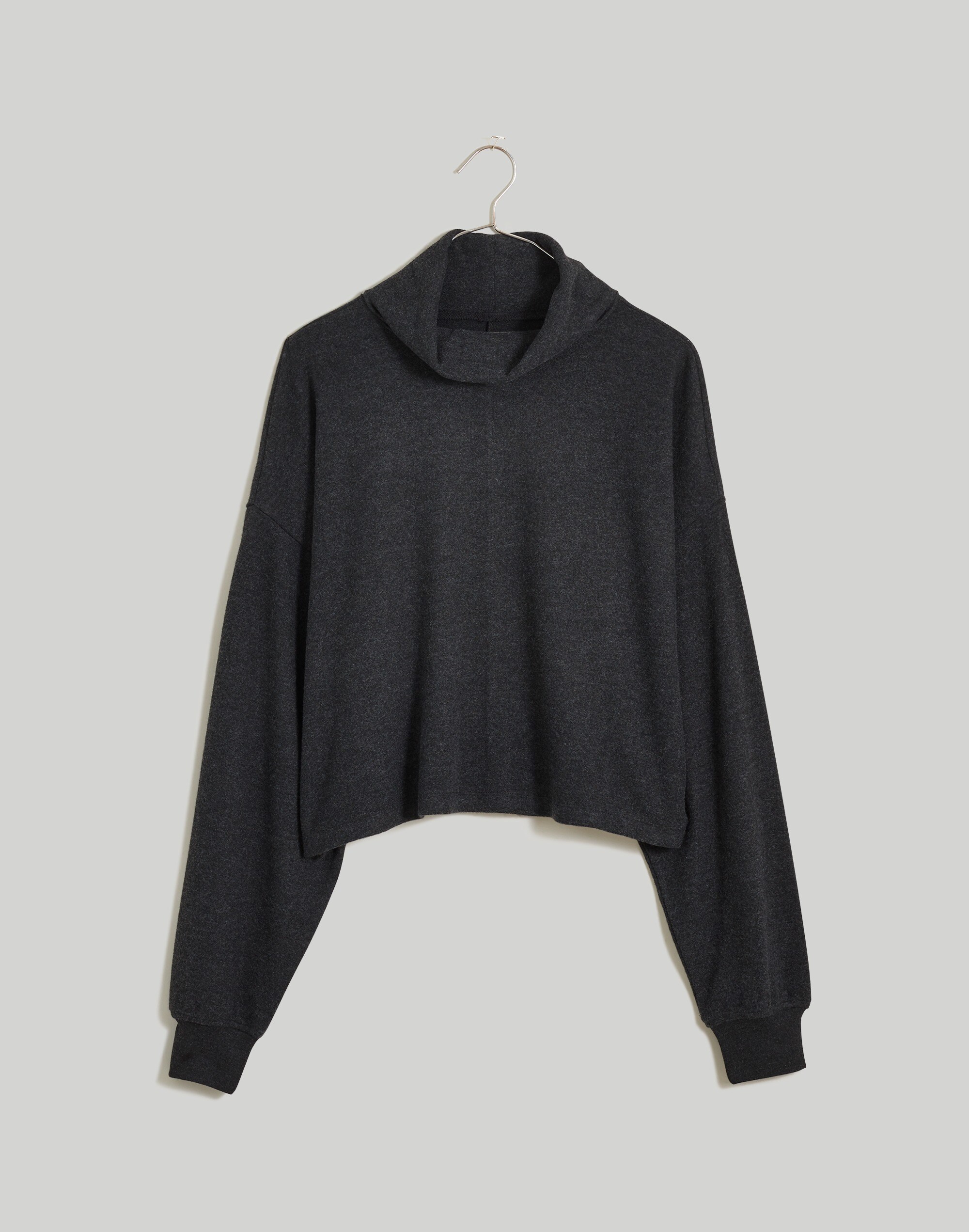 Brushed Jersey Funnelneck Sweater