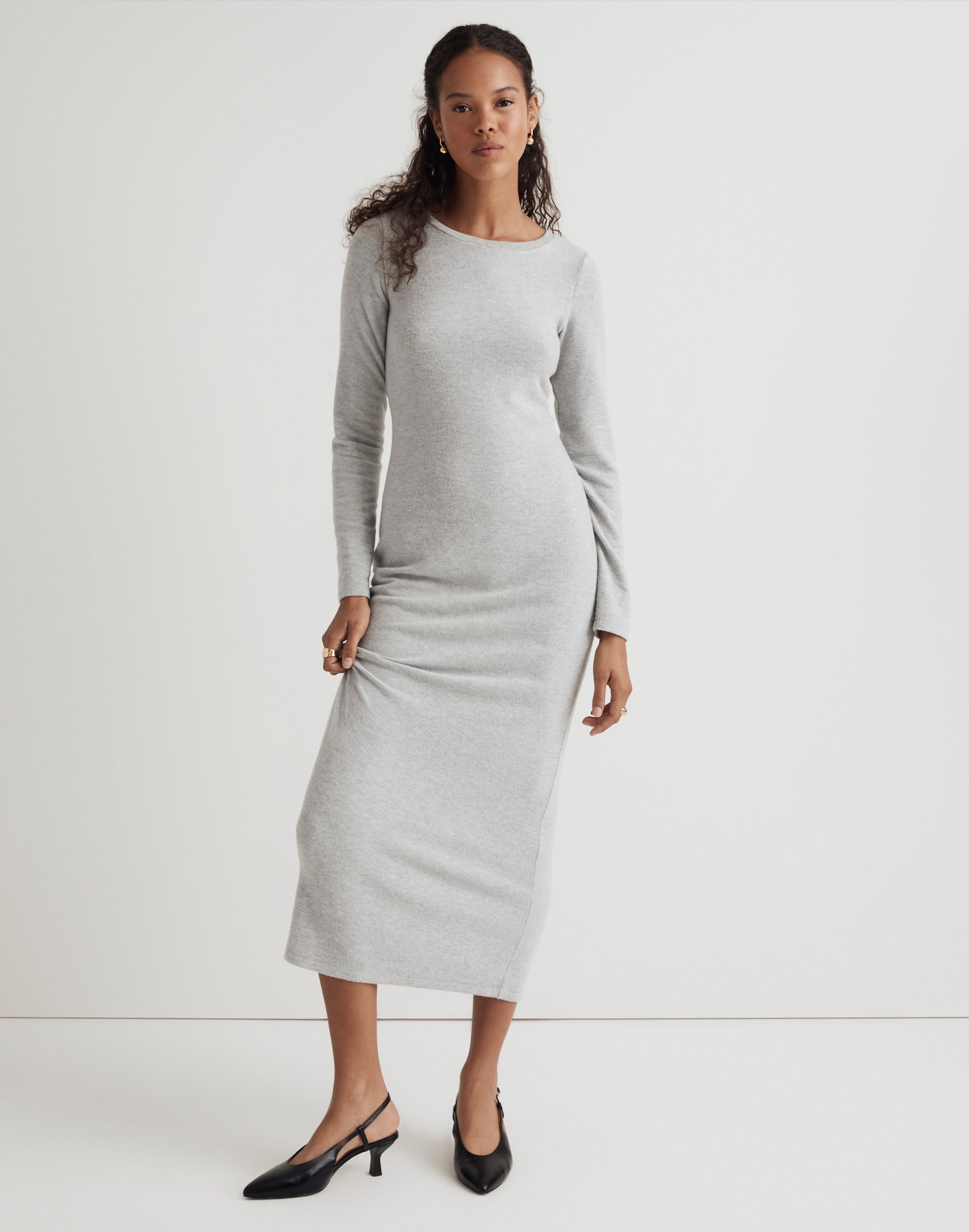 Brushed Jersey Maxi Dress